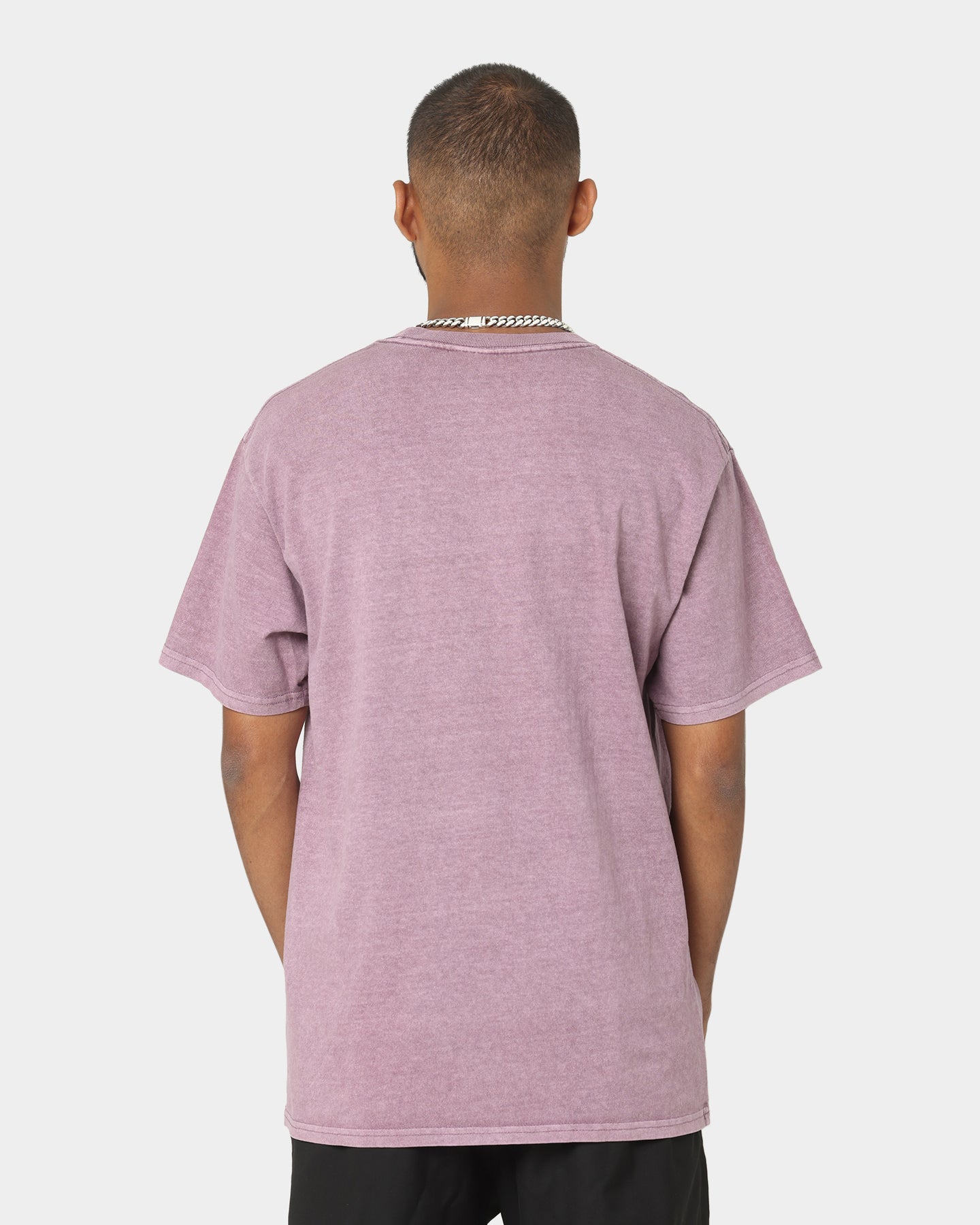 HUF X Pleasures Dyed Short Sleeve T-Shirt Purple