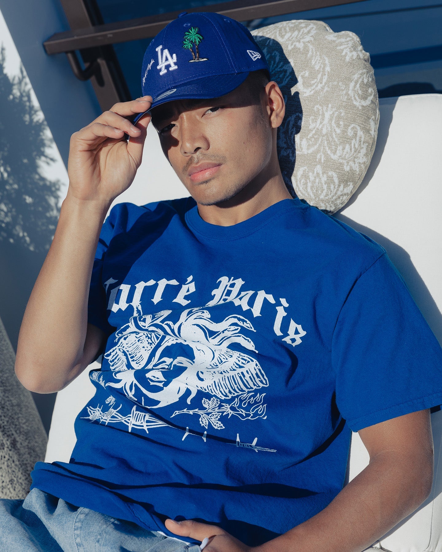 Carr√© Medusa T-Shirt Cobalt Blue