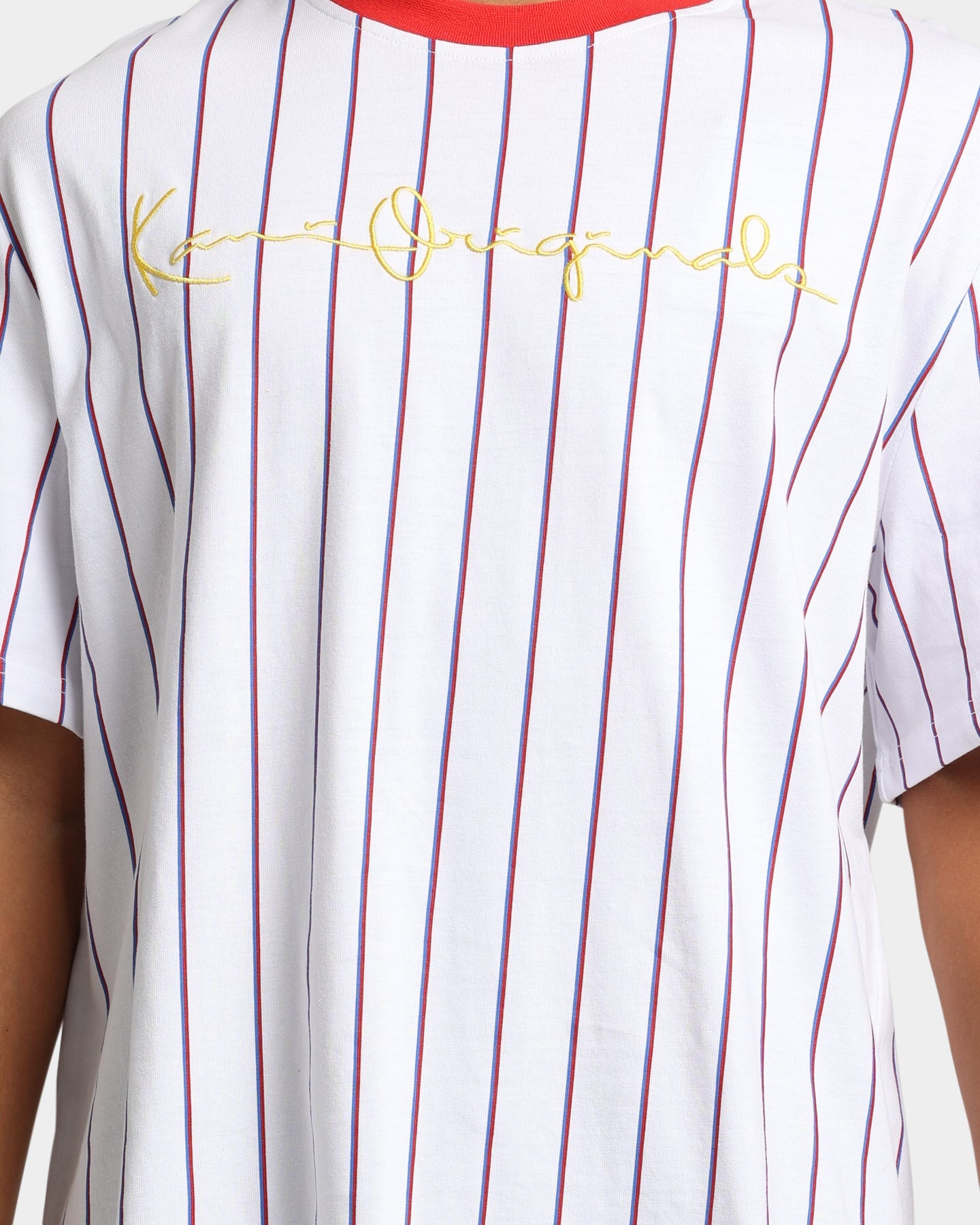 Karl Kani Originals Pinstripe T-Shirt White
