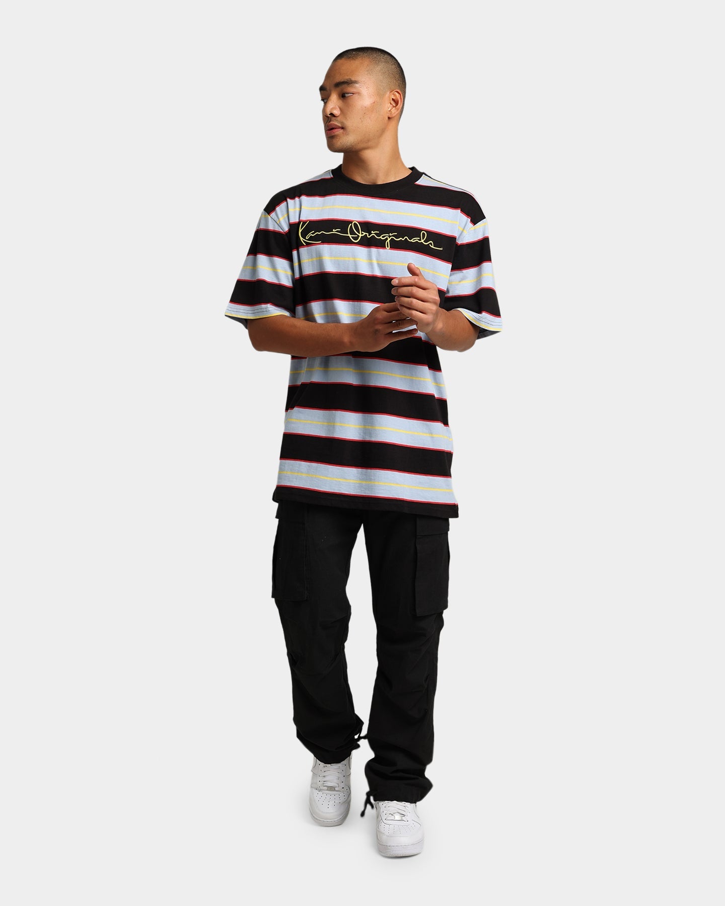 Karl Kani Originals Stripe T-Shirt Light Blue
