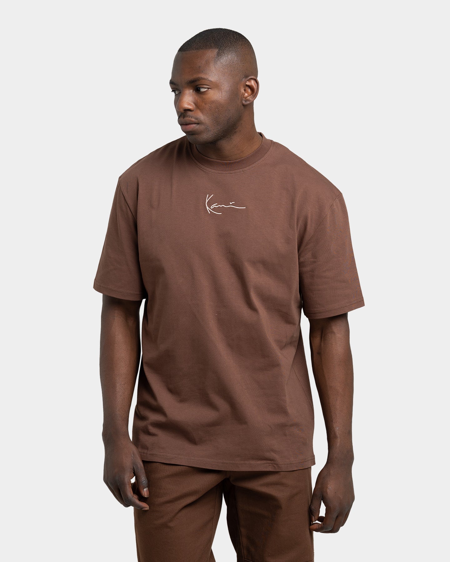 Karl Kani Men's Small Signature T-Shirt Brown