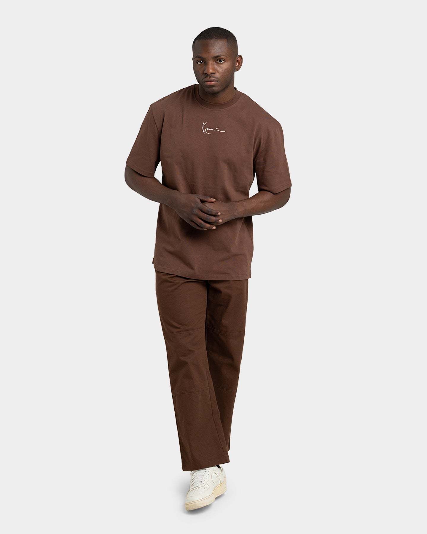 Karl Kani Men's Small Signature T-Shirt Brown