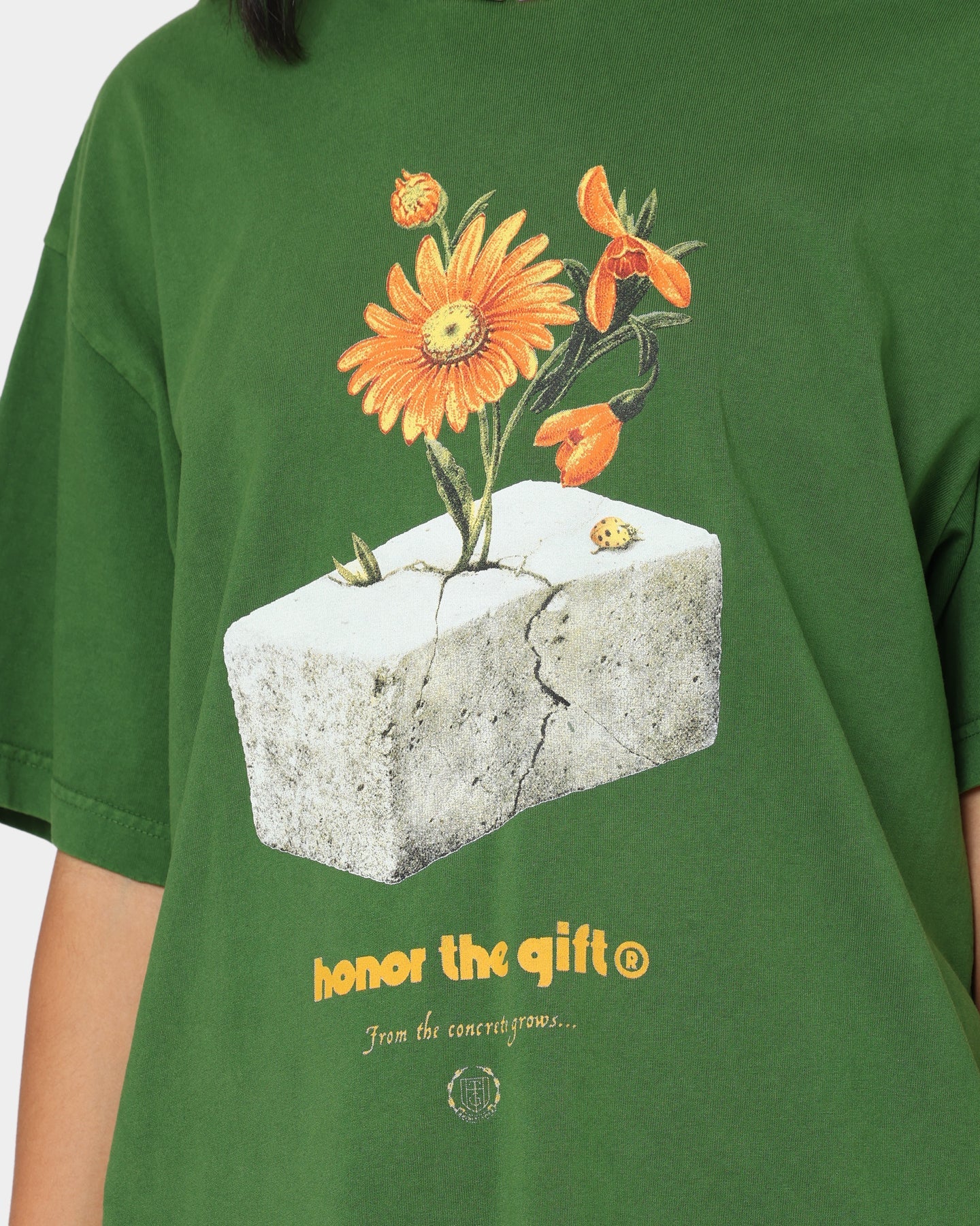 Honor The Gift Inner City Love T-Shirt Green Style001