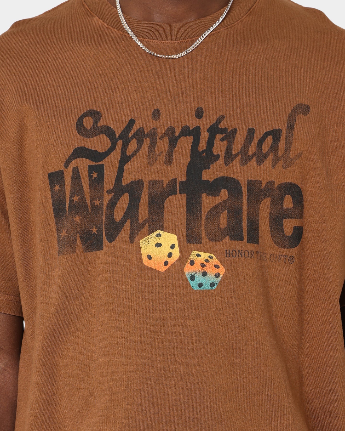 Honor The Gift Spiritual Warfare T-Shirt Brown