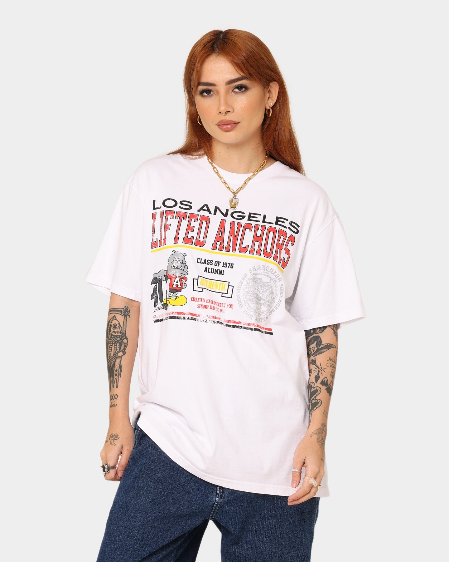 Lifted Anchors Bulldogs T-Shirt White Style001