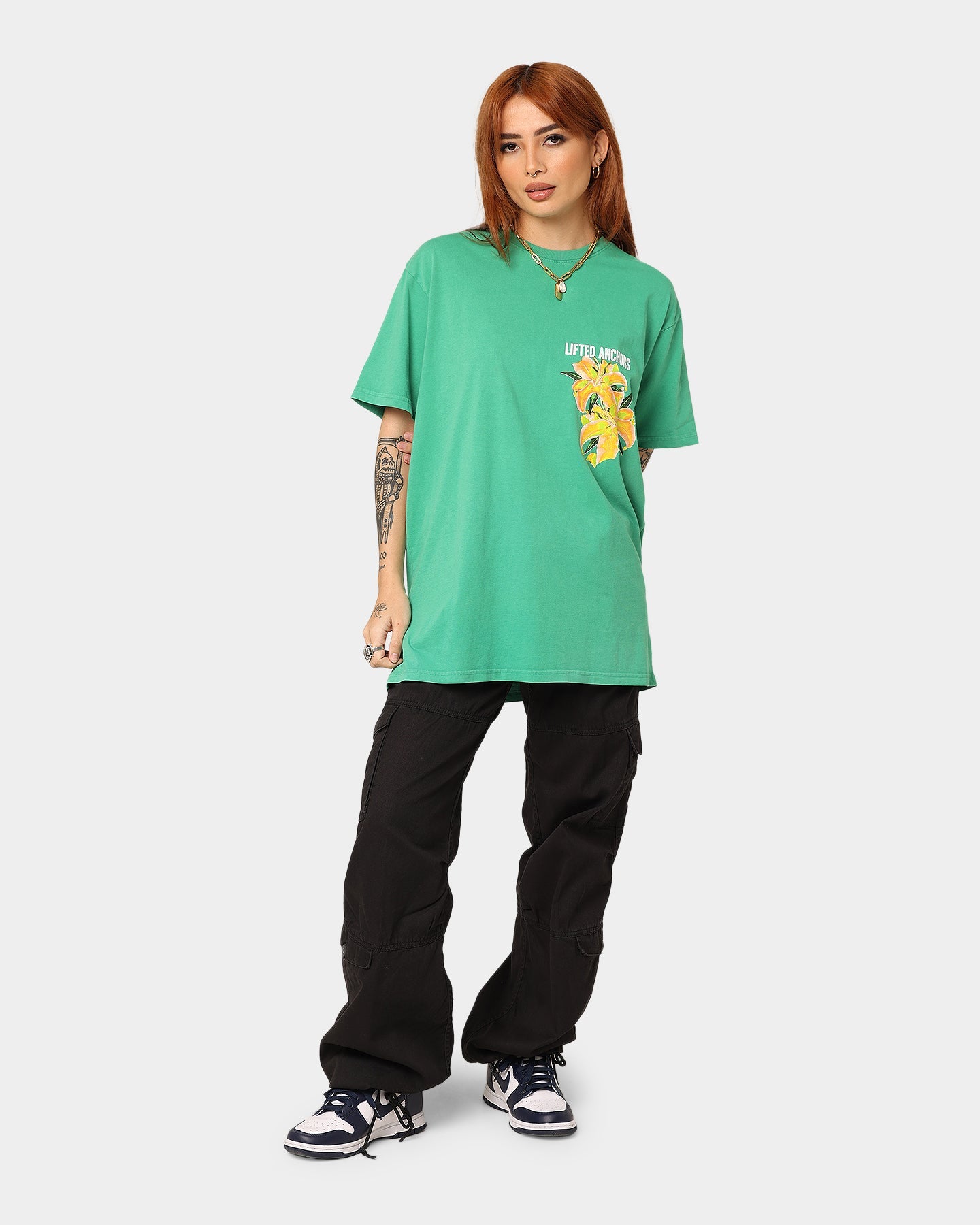 Lifted Anchors Delinquents T-Shirt Green Style001