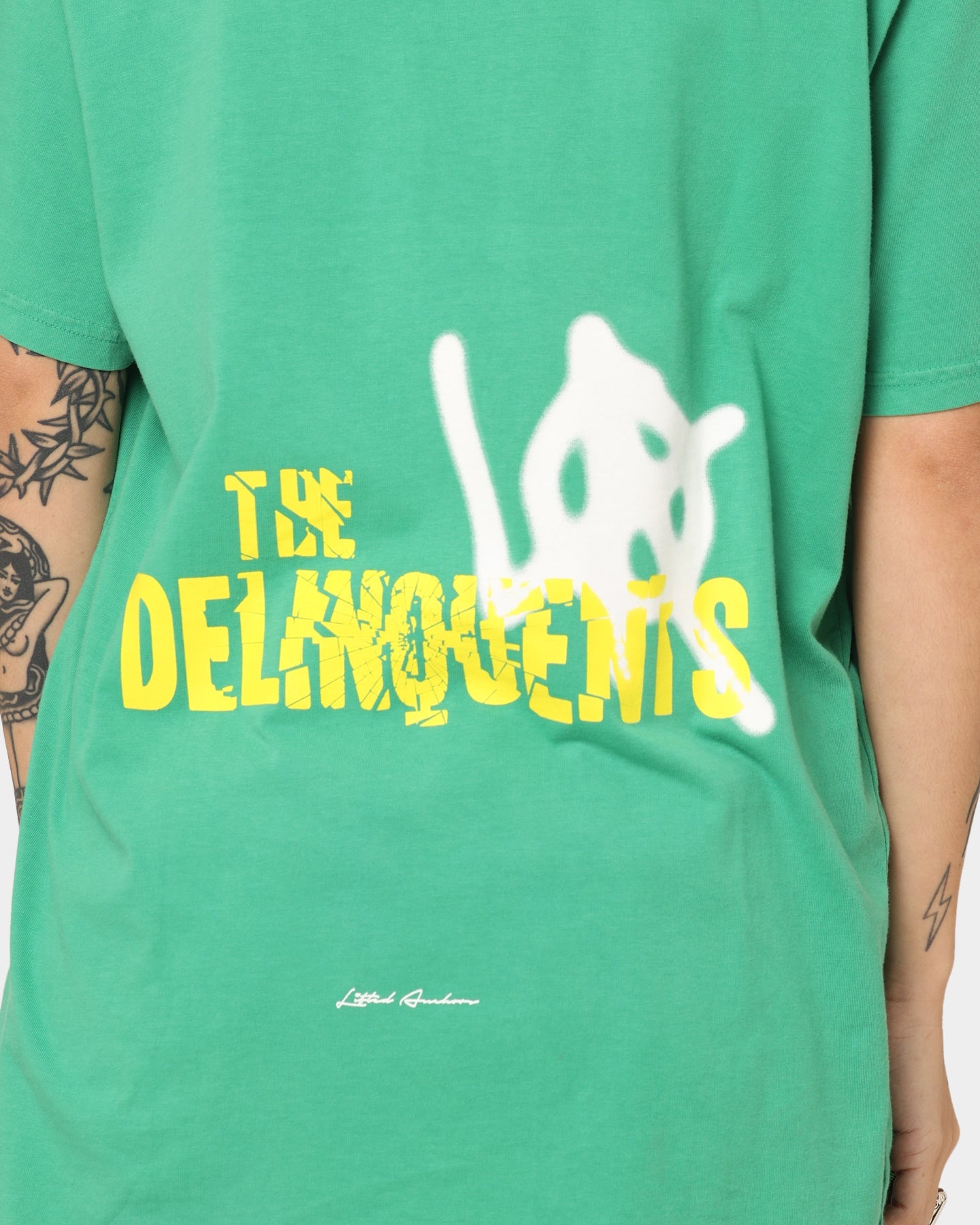 Lifted Anchors Delinquents T-Shirt Green Style001
