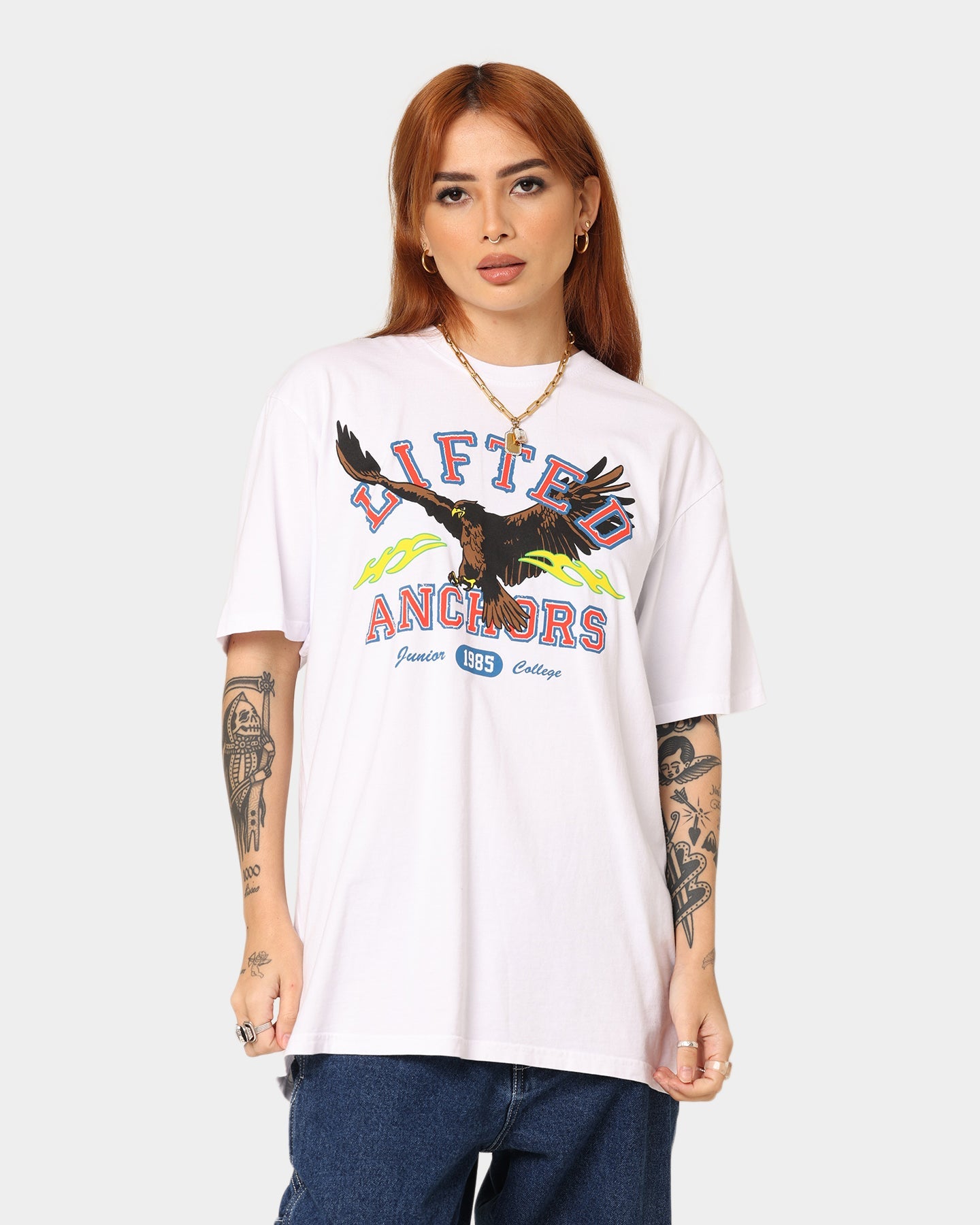 Lifted Anchors Gym Class T-Shirt White Style001