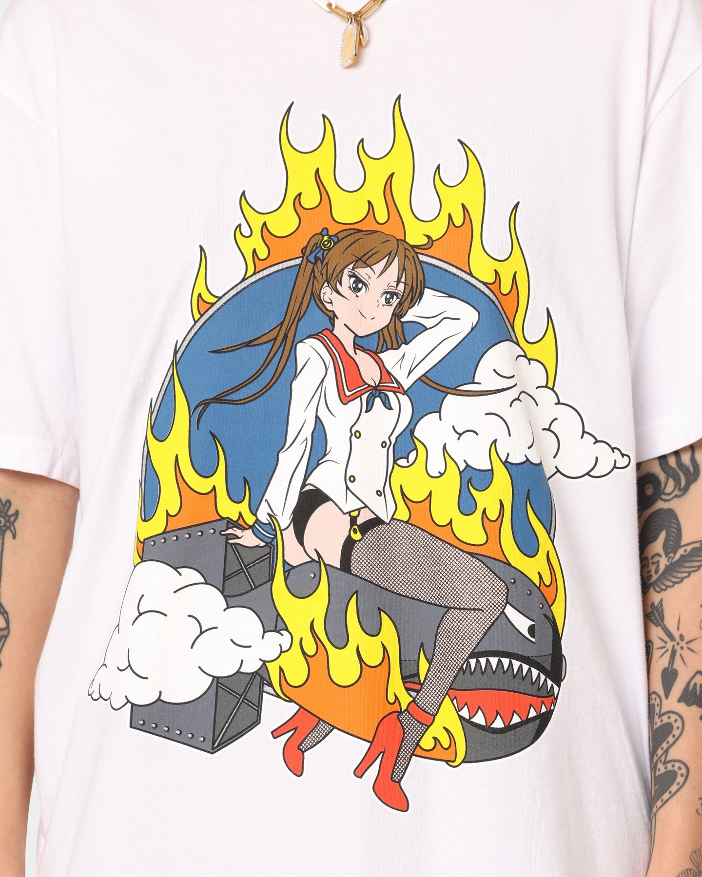 Lifted Anchors Warhead T-Shirt White Style001