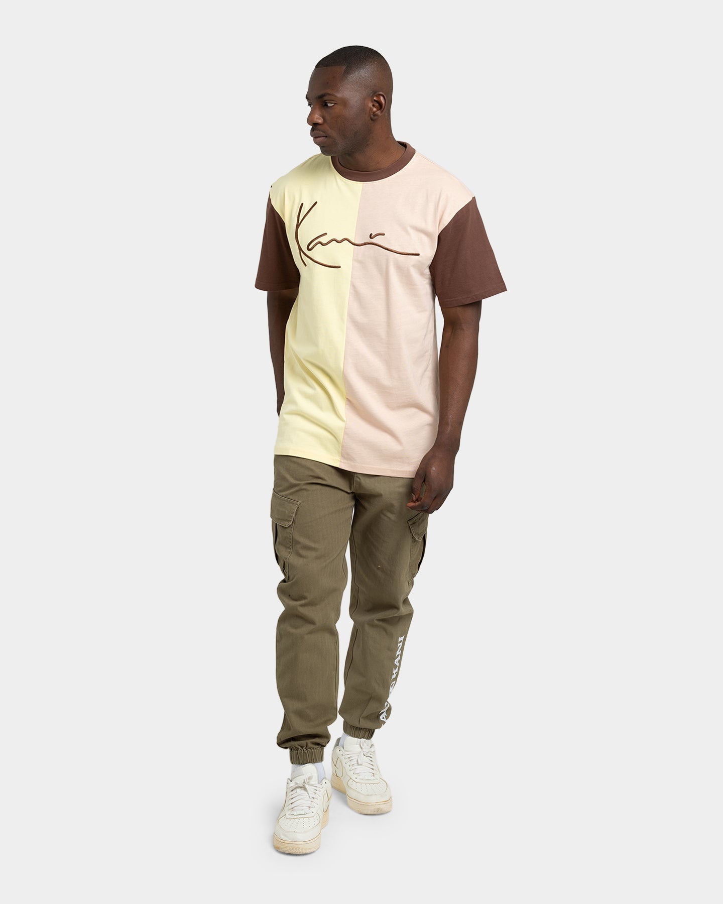 Karl Kani Men's Signature Block T-Shirt Light Yellow