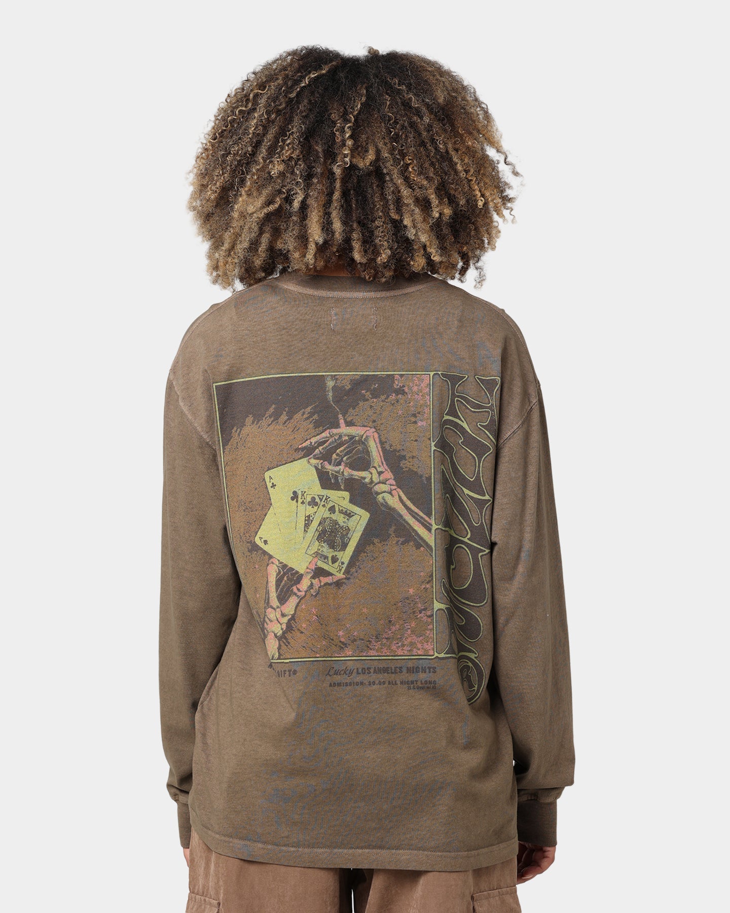 Honor The Gift Lucky Hand Long Sleeve T-Shirt Coyote Style001