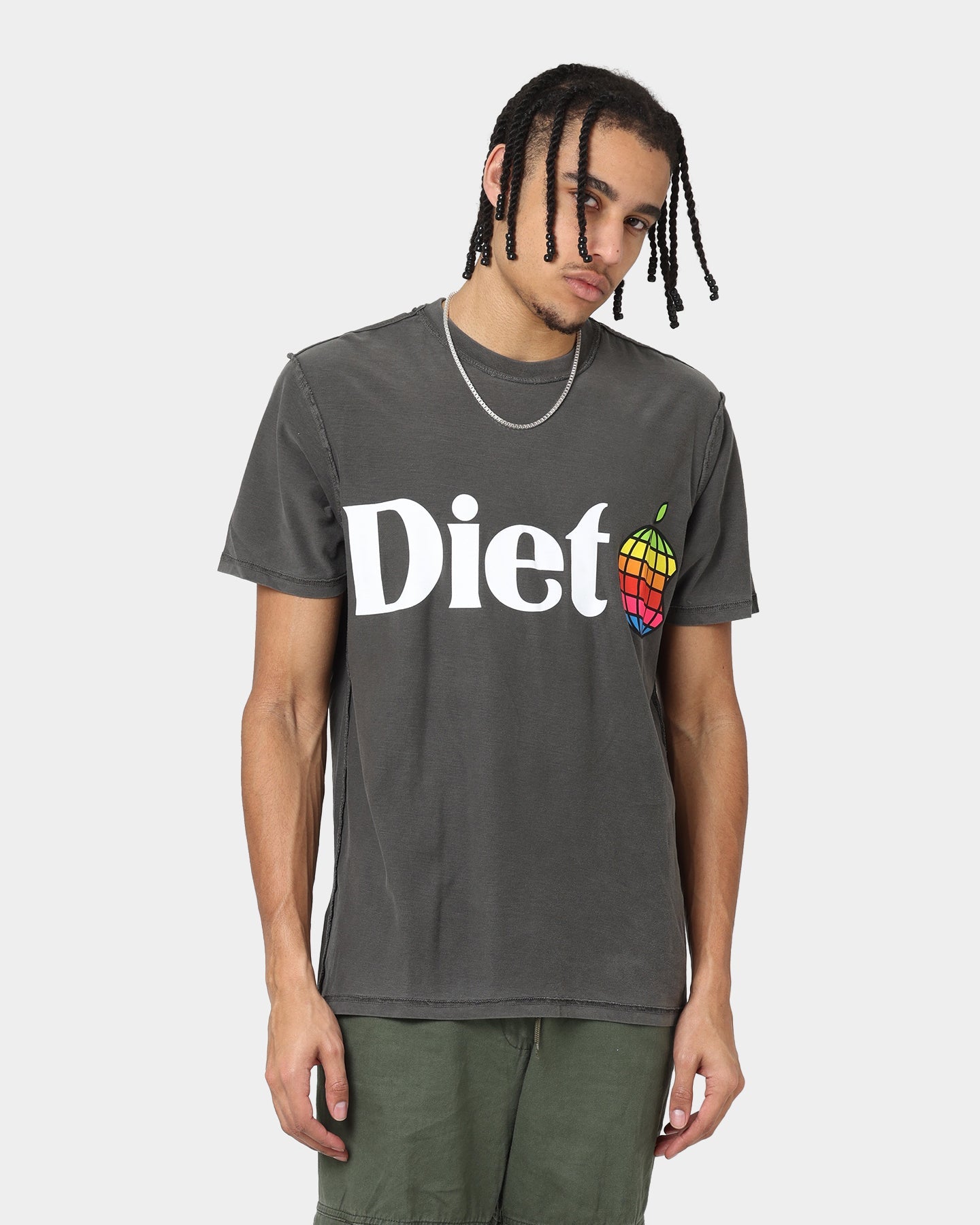Diet Starts Monday Apple T-Shirt Vintage Black