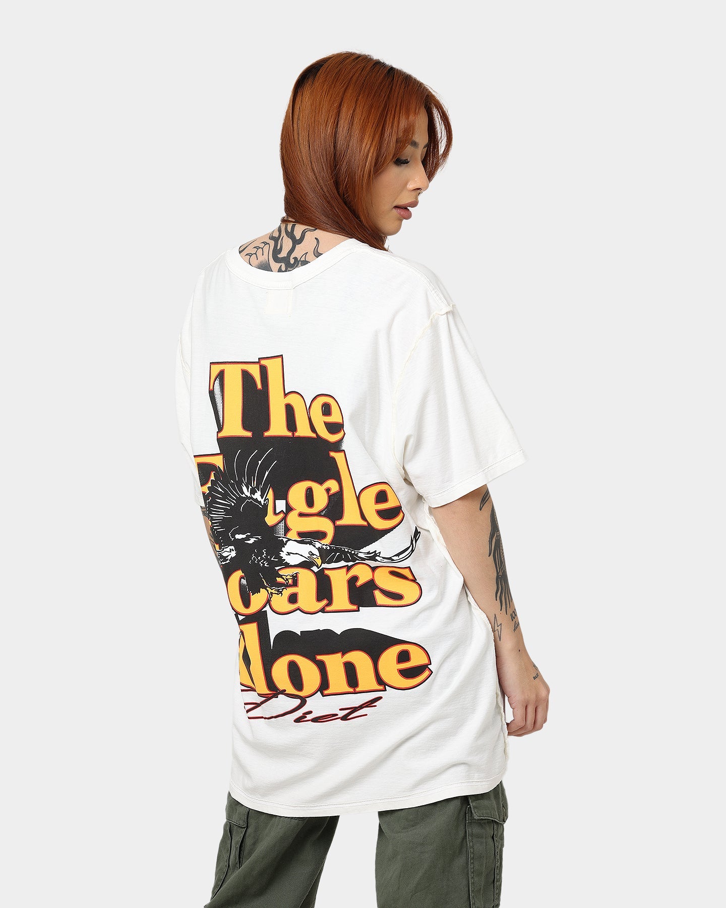 Diet Starts Monday Eagle T-Shirt Antique Style001