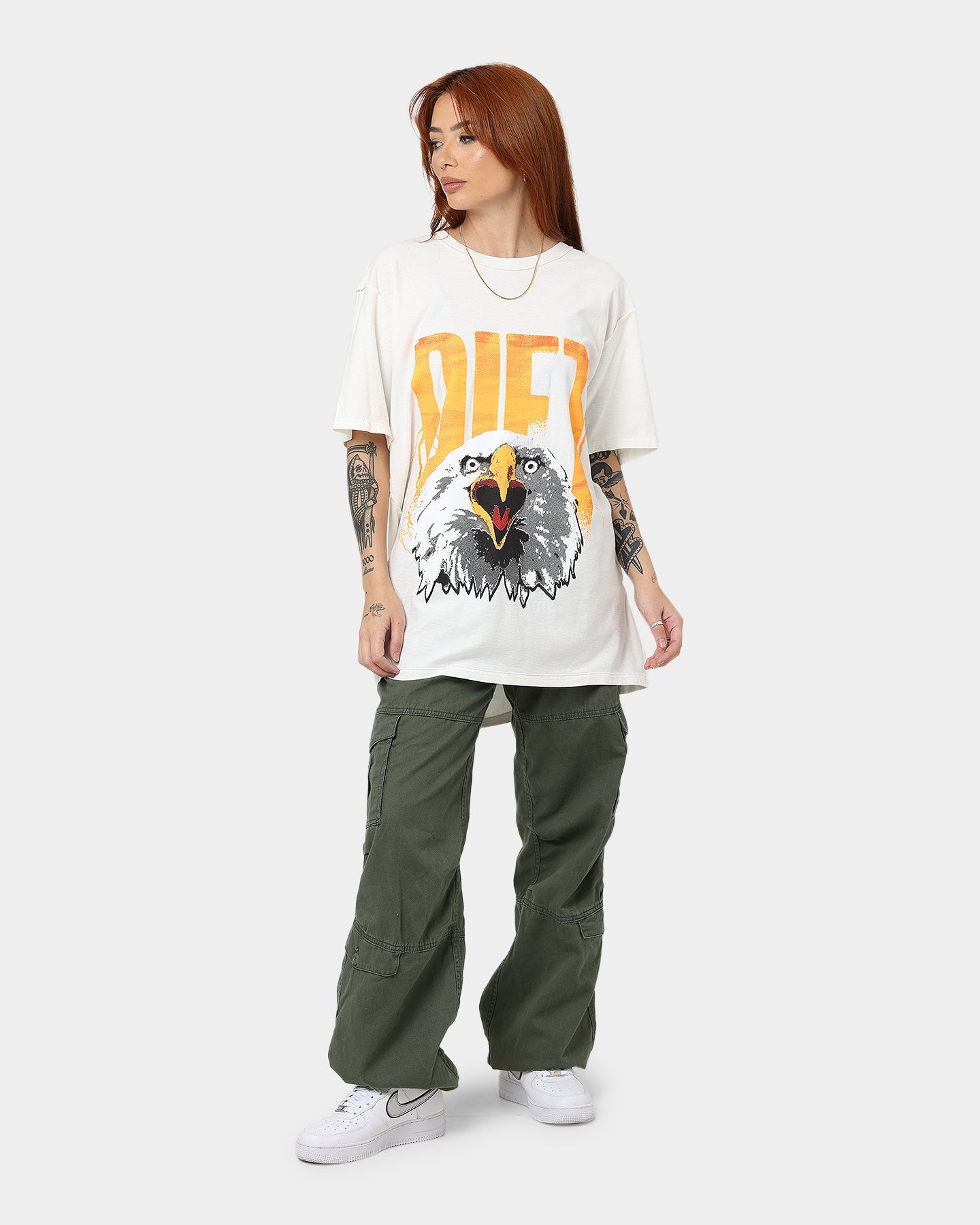 Diet Starts Monday Eagle T-Shirt Antique Style001