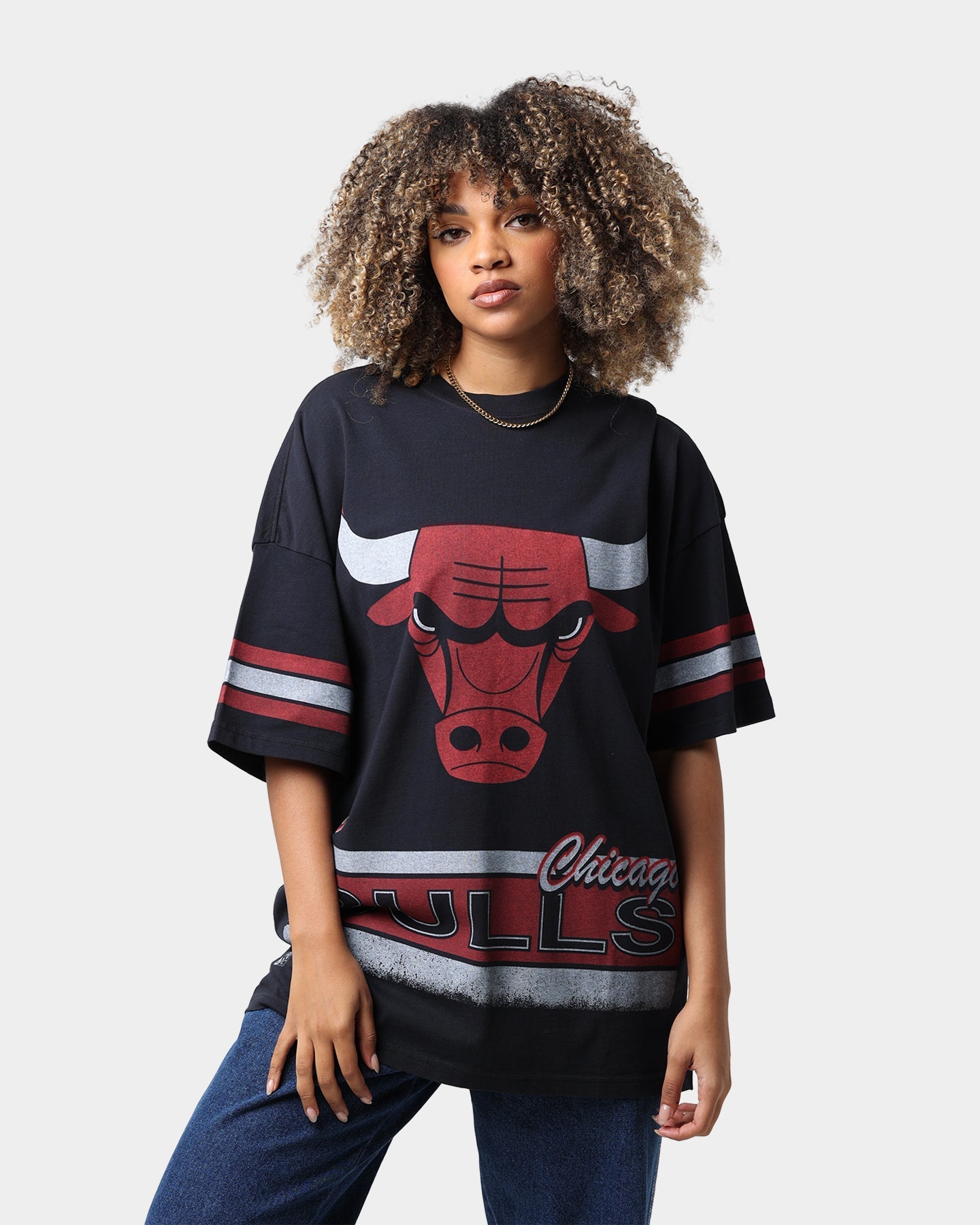 Mitchell & Ness Chicago Bulls Conference T-Shirt Faded Black Style001
