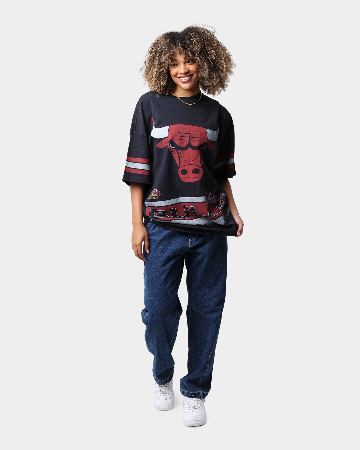 Mitchell & Ness Chicago Bulls Conference T-Shirt Faded Black Style001