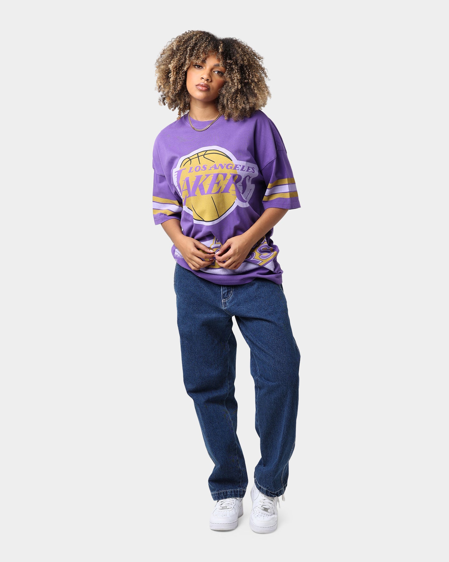 Mitchell & Ness Los Angeles Lakers Conference T-Shirt Faded Purple Style001