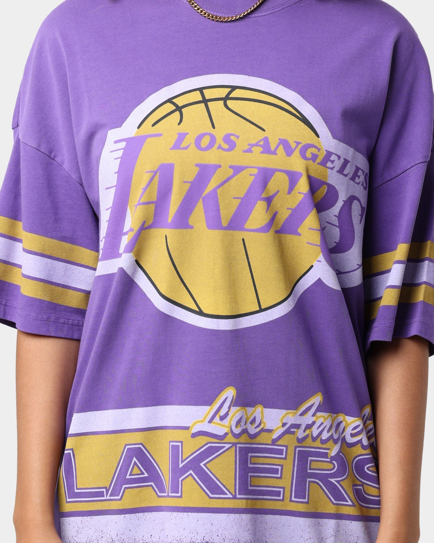 Mitchell & Ness Los Angeles Lakers Conference T-Shirt Faded Purple Style001