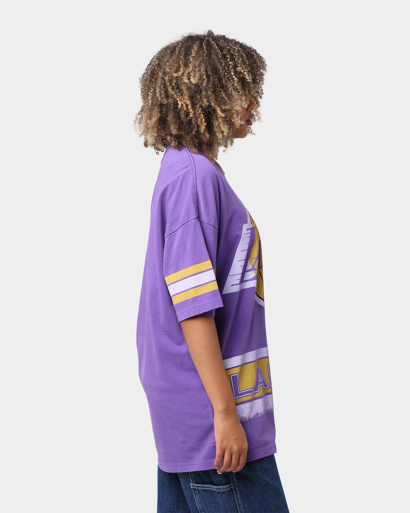 Mitchell & Ness Los Angeles Lakers Conference T-Shirt Faded Purple Style001