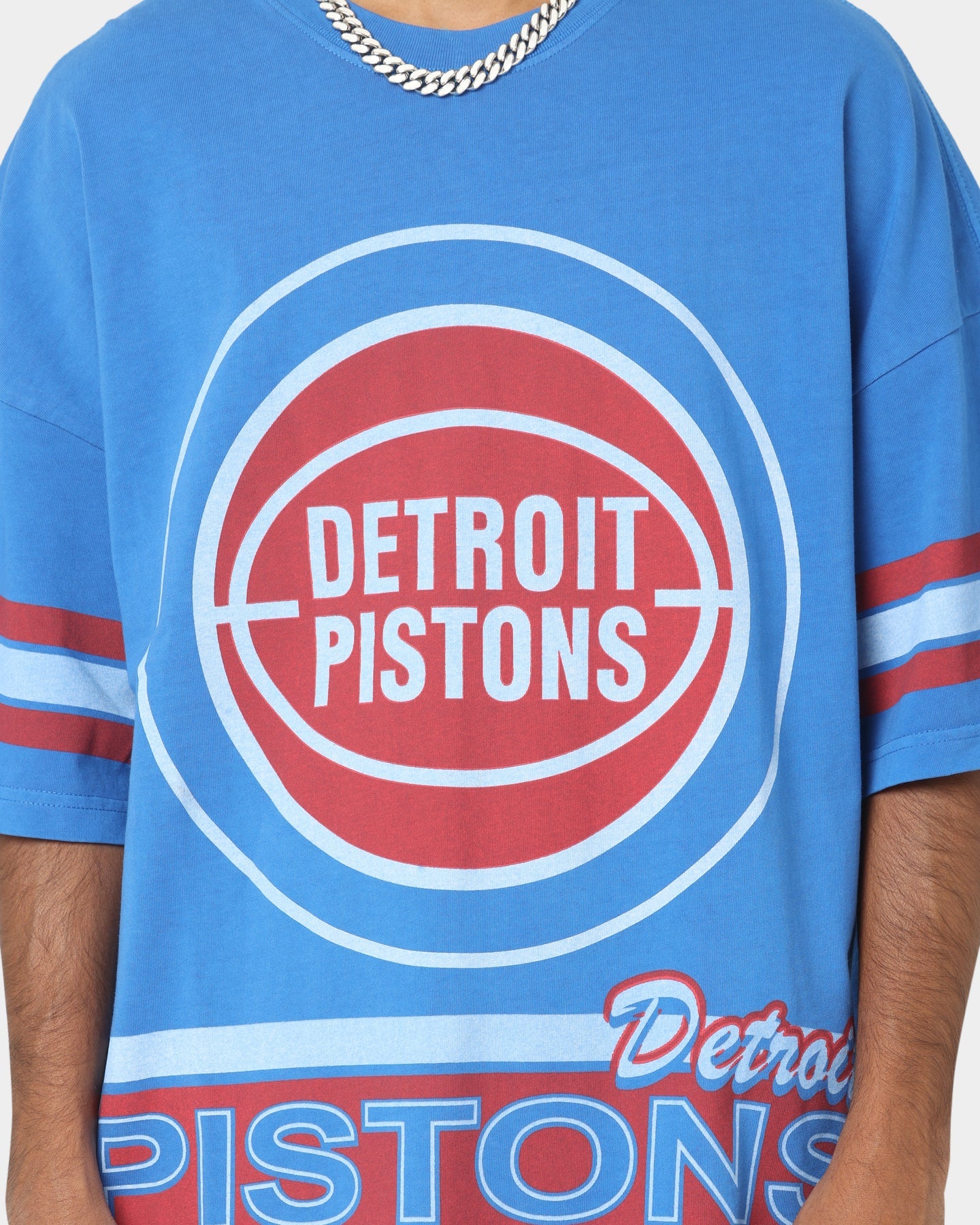 Mitchell & Ness Detroit Pistons Conference T-Shirt Faded Royal