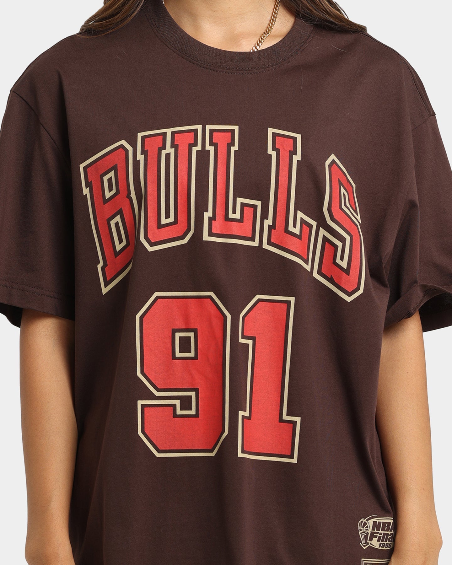 Mitchell & Ness Chicago Bulls Dennis Rodman #91 Lux Brown T-Shirt Baroque Brown Style001