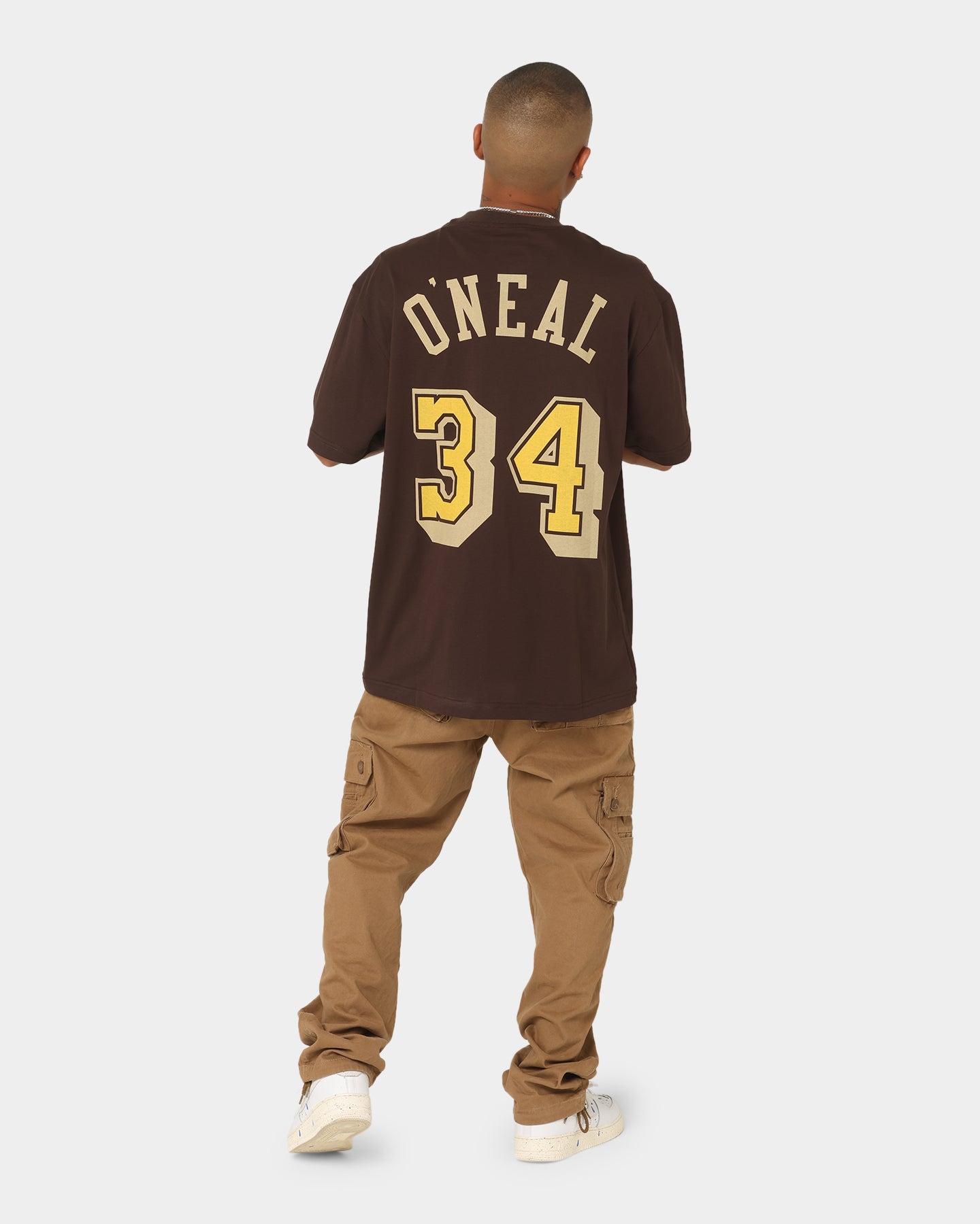 Mitchell & Ness Los Angeles Lakers Shaquille O'Neal #34 Lux Brown T-Shirt Baroque Brown