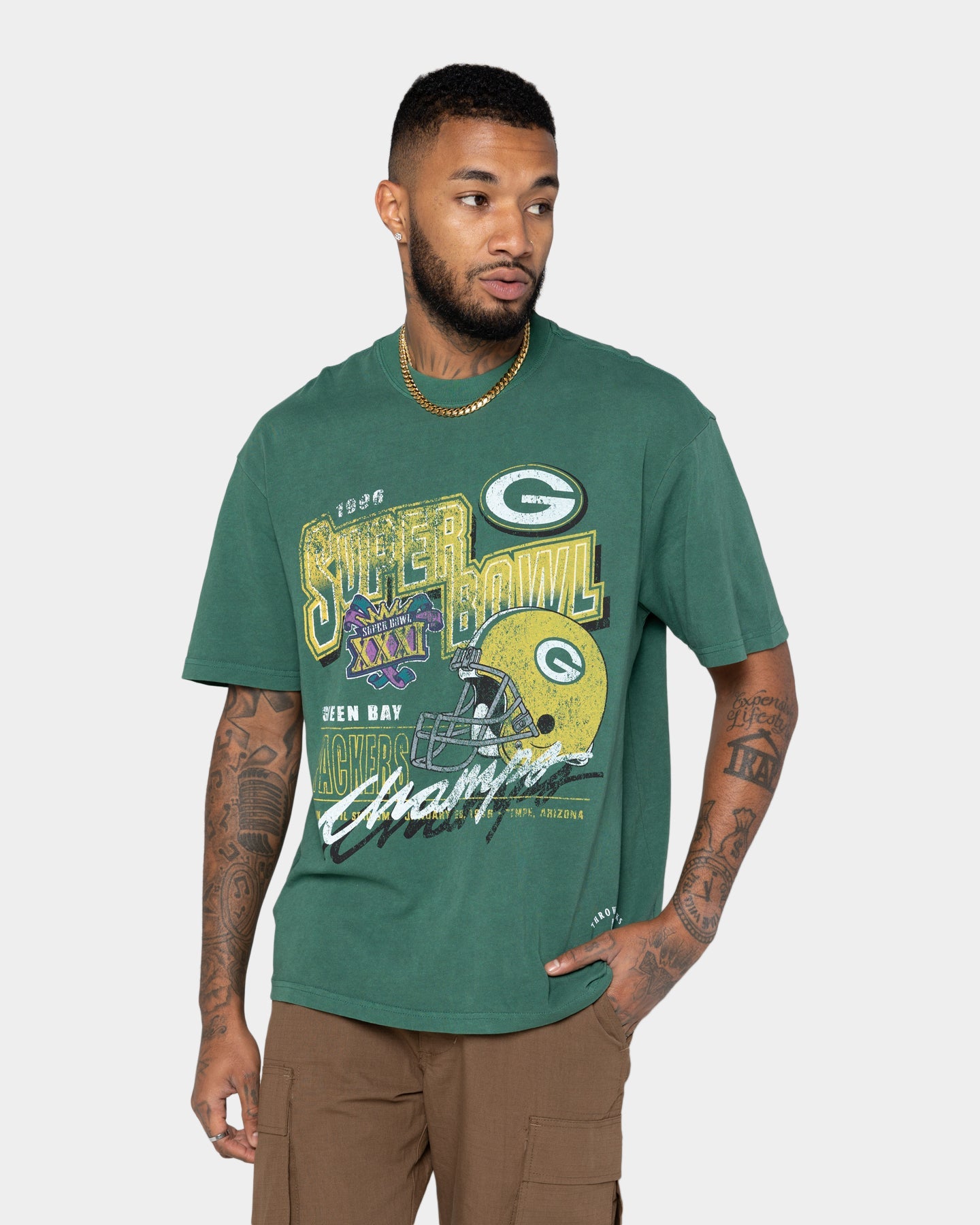 Mitchell & Ness Green Bay Packers Vintage Superbowl T-Shirt Vintage Green