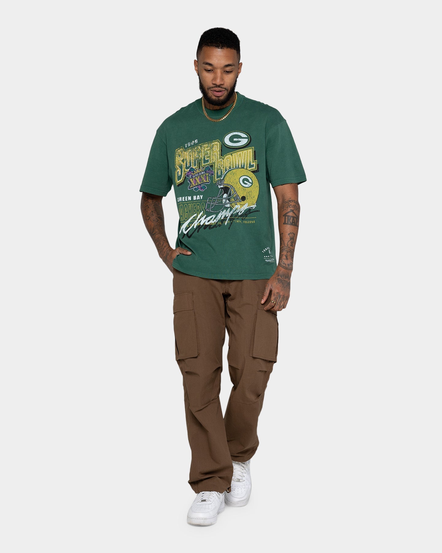 Mitchell & Ness Green Bay Packers Vintage Superbowl T-Shirt Vintage Green