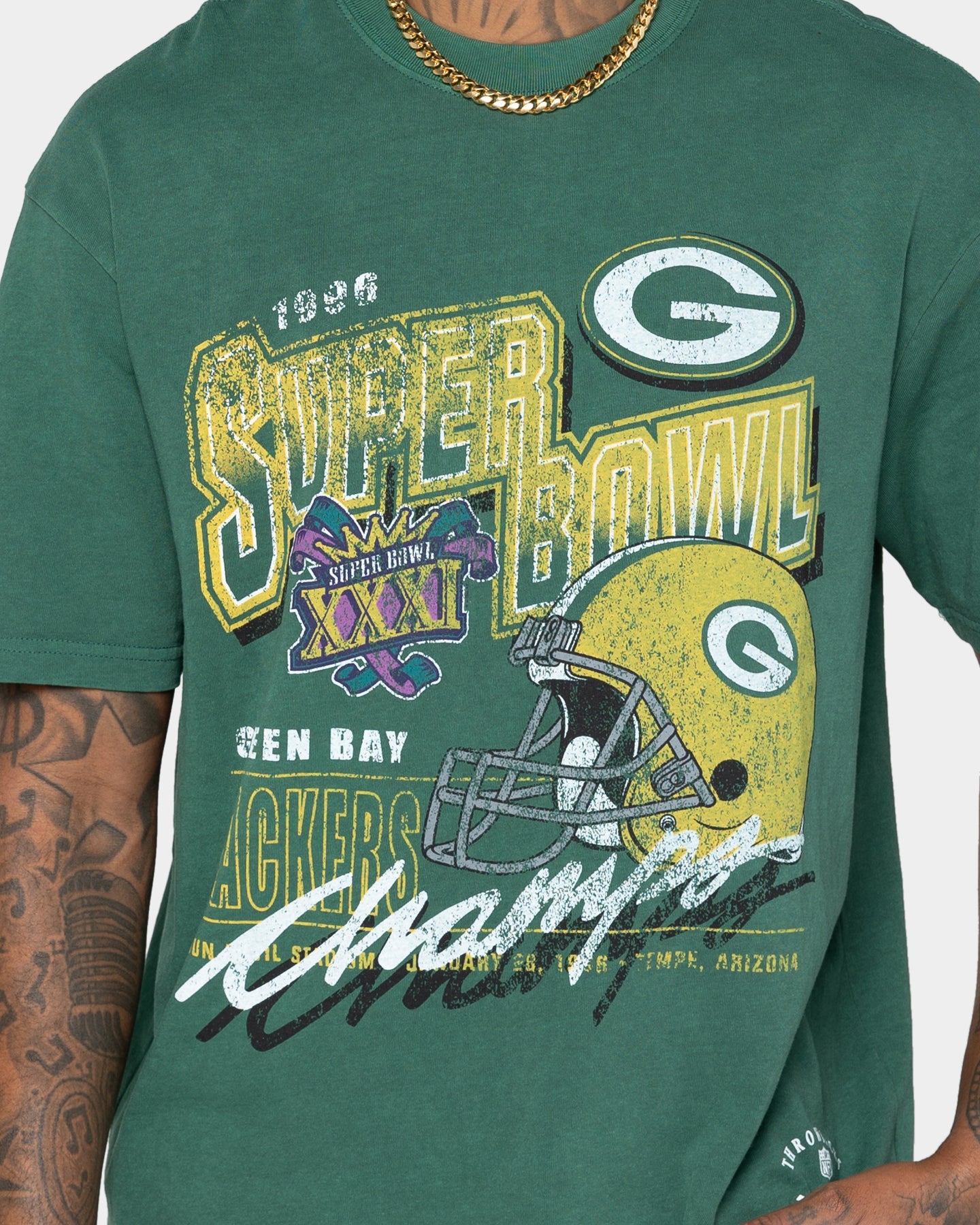 Mitchell & Ness Green Bay Packers Vintage Superbowl T-Shirt Vintage Green