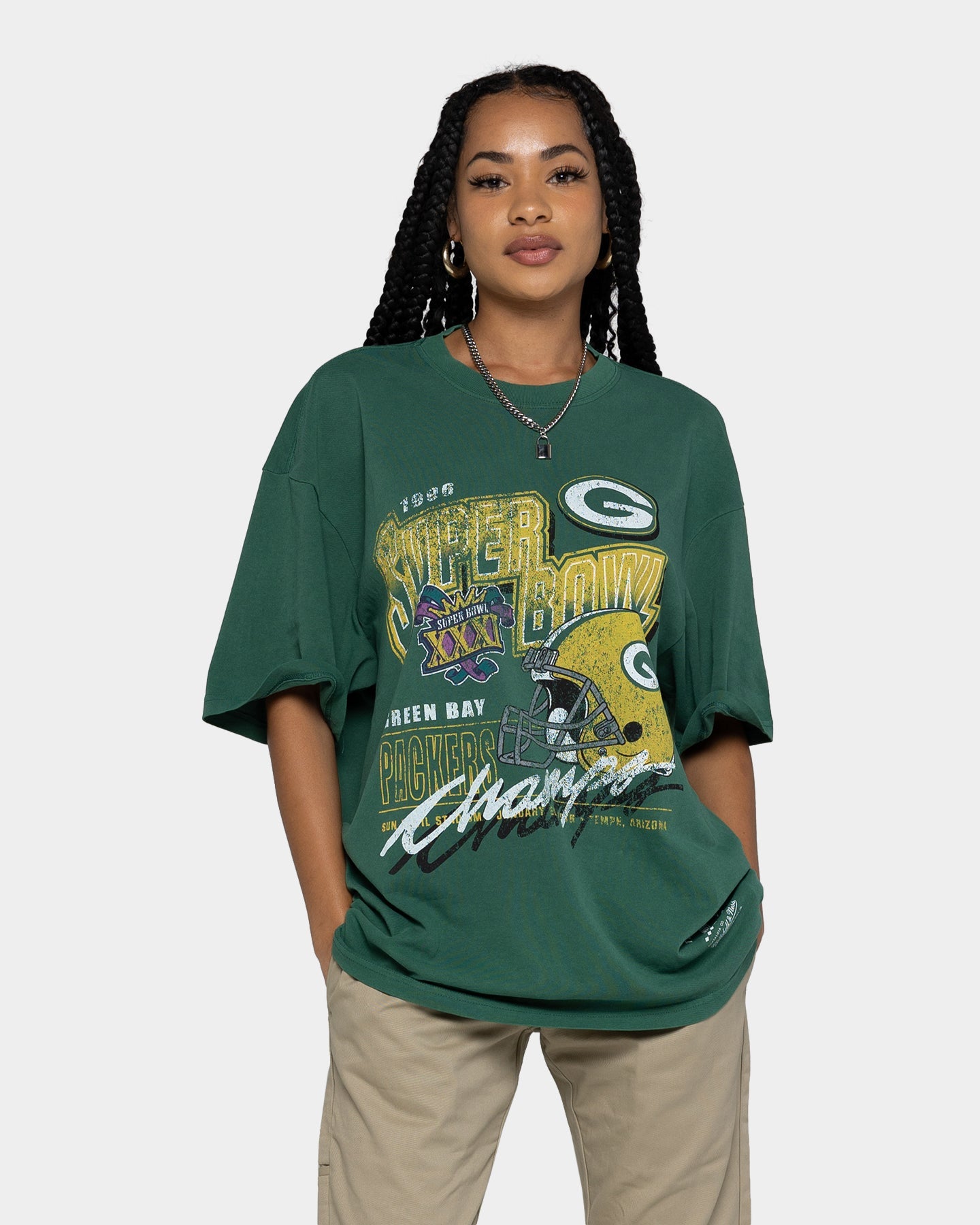 Mitchell & Ness Green Bay Packers Vintage Superbowl T-Shirt Vintage Green Style001