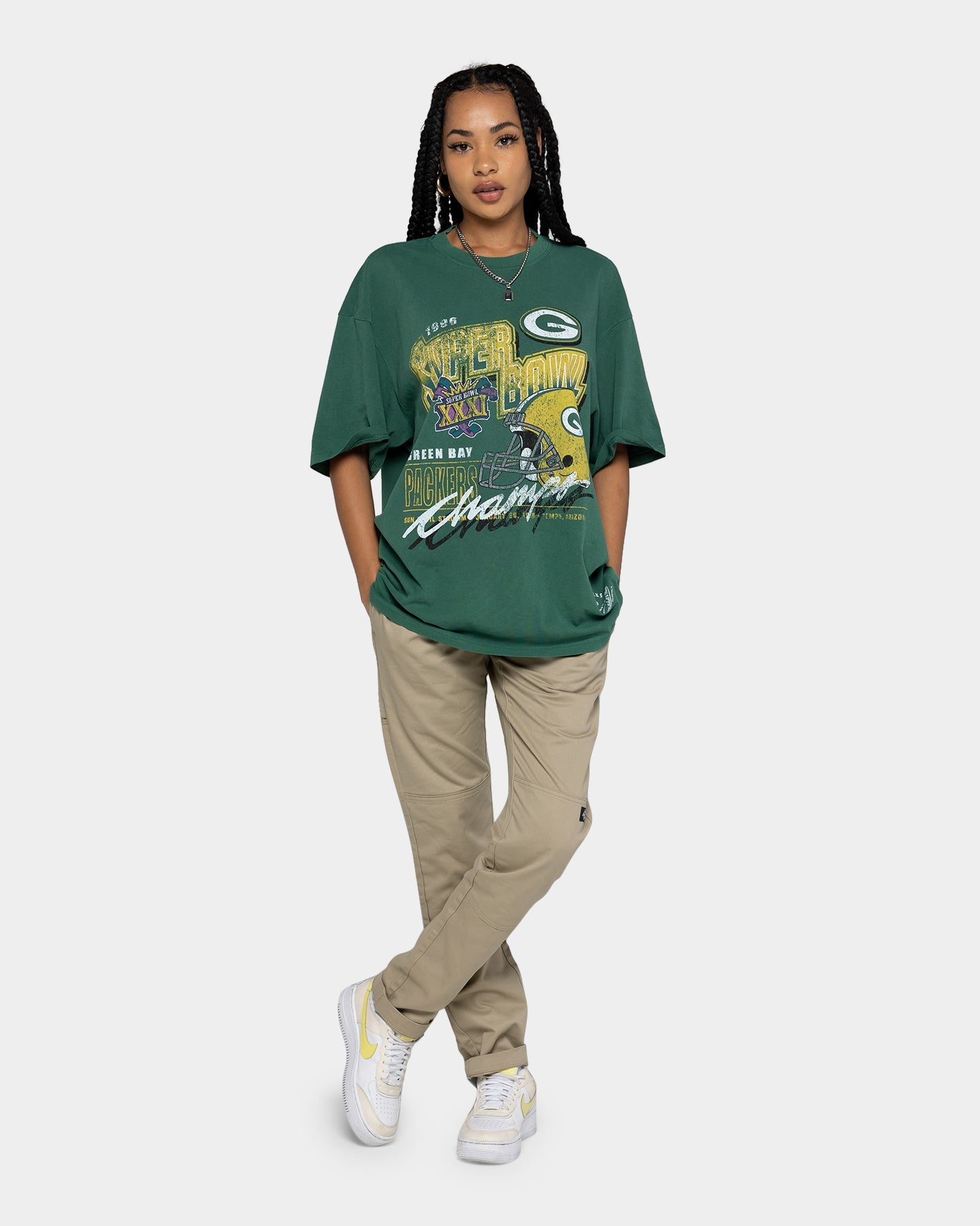 Mitchell & Ness Green Bay Packers Vintage Superbowl T-Shirt Vintage Green Style001