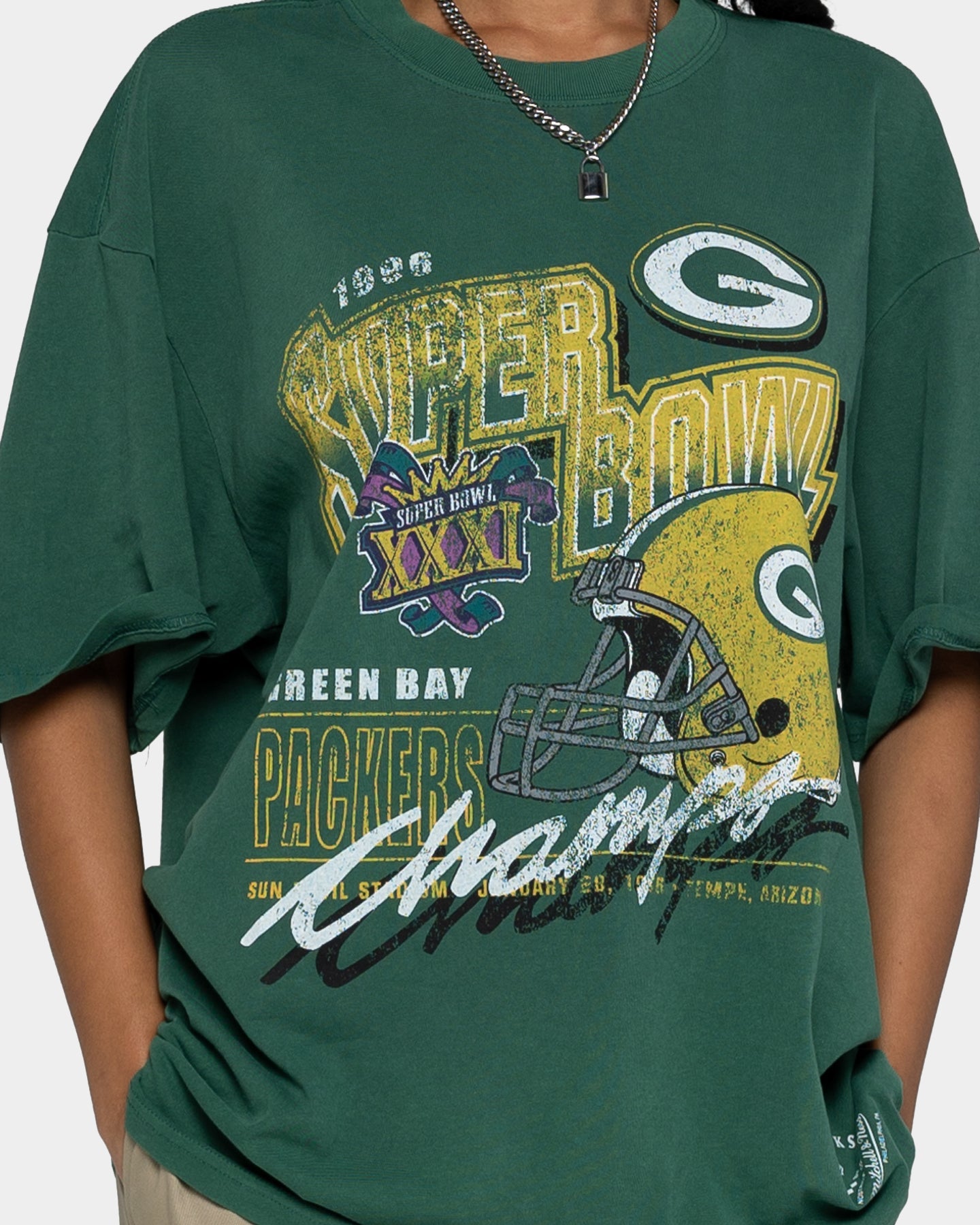 Mitchell & Ness Green Bay Packers Vintage Superbowl T-Shirt Vintage Green Style001