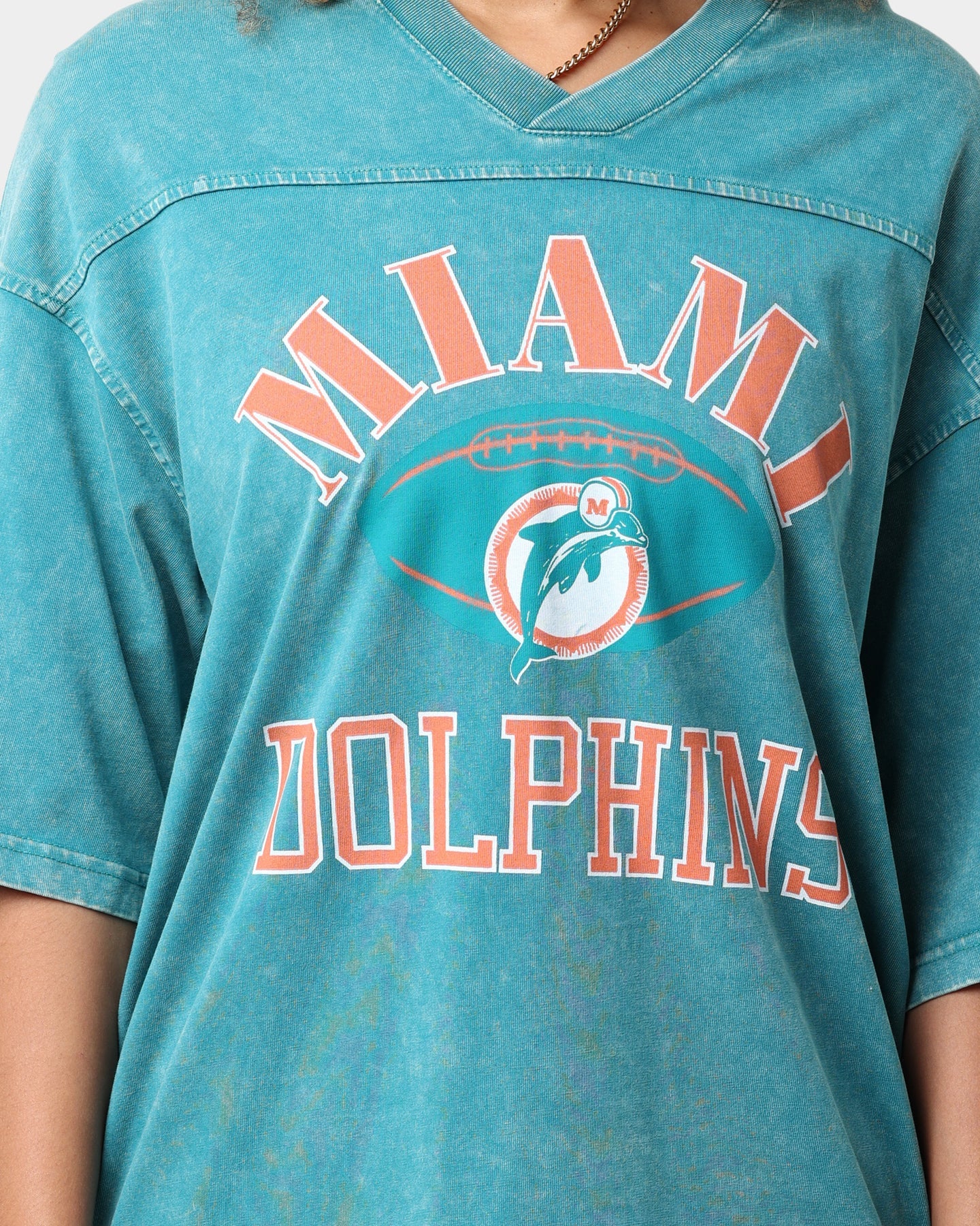 Mitchell & Ness Miami Dolphins Winners Oversized T-Shirt Faded Teal Style001
