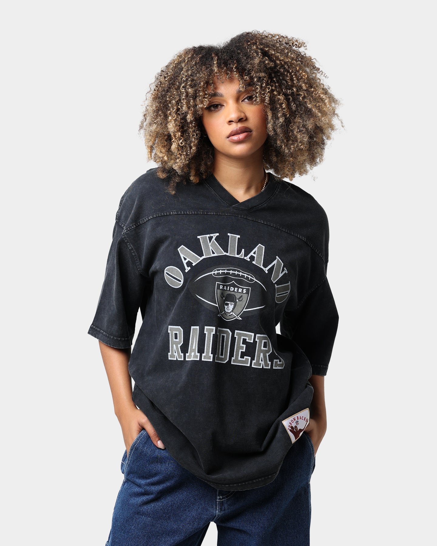 Mitchell & Ness Las Vegas Raiders Winners Oversized T-Shirt Faded Black Style001