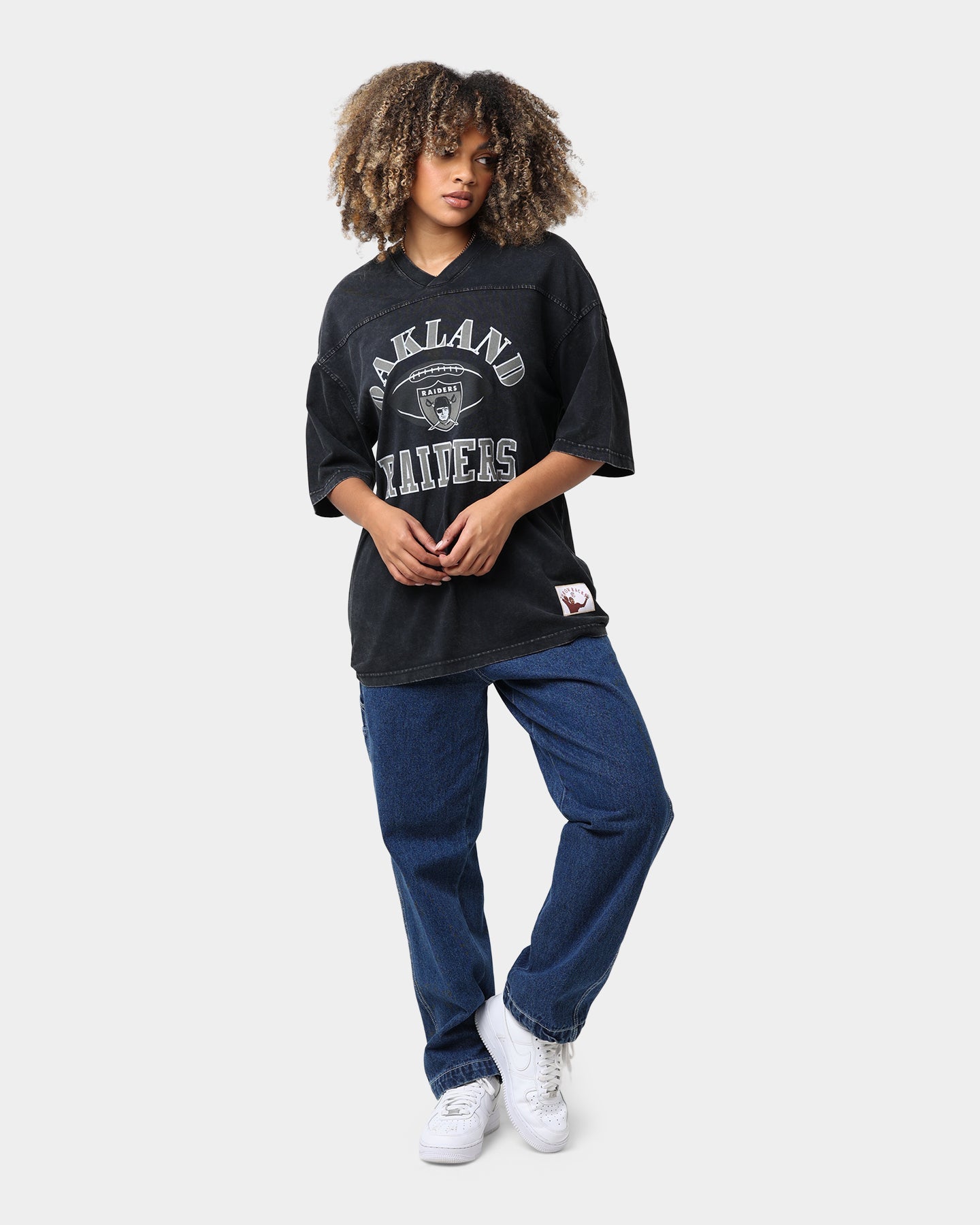 Mitchell & Ness Las Vegas Raiders Winners Oversized T-Shirt Faded Black Style001