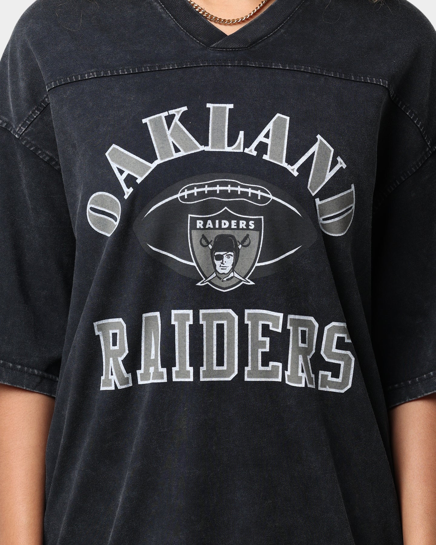Mitchell & Ness Las Vegas Raiders Winners Oversized T-Shirt Faded Black Style001