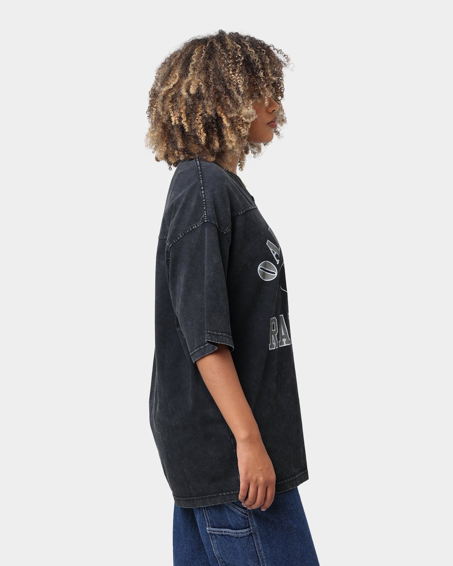 Mitchell & Ness Las Vegas Raiders Winners Oversized T-Shirt Faded Black Style001