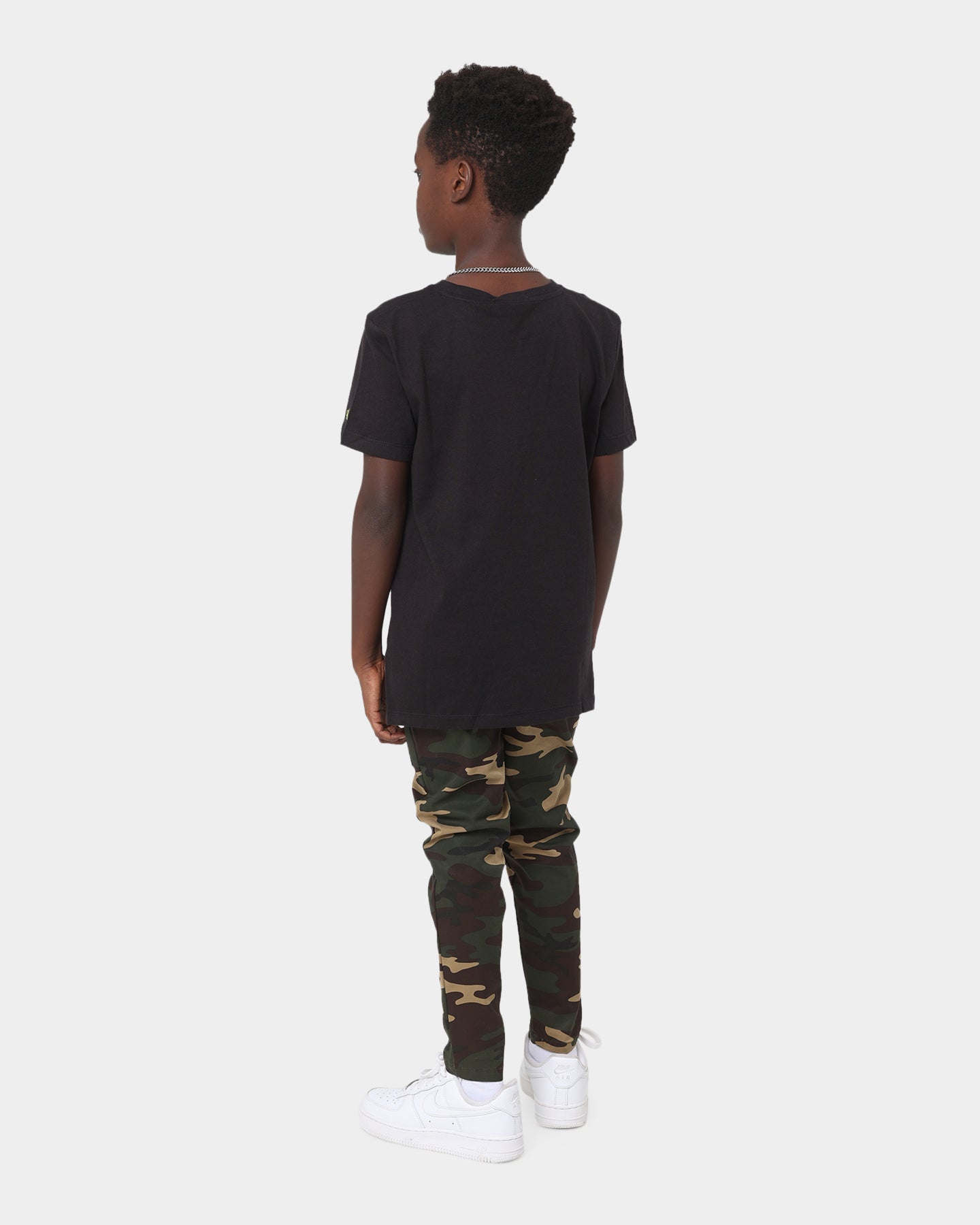 Calvin Klein Kids' Micro Flock Logo Fitted T-Shirt Black