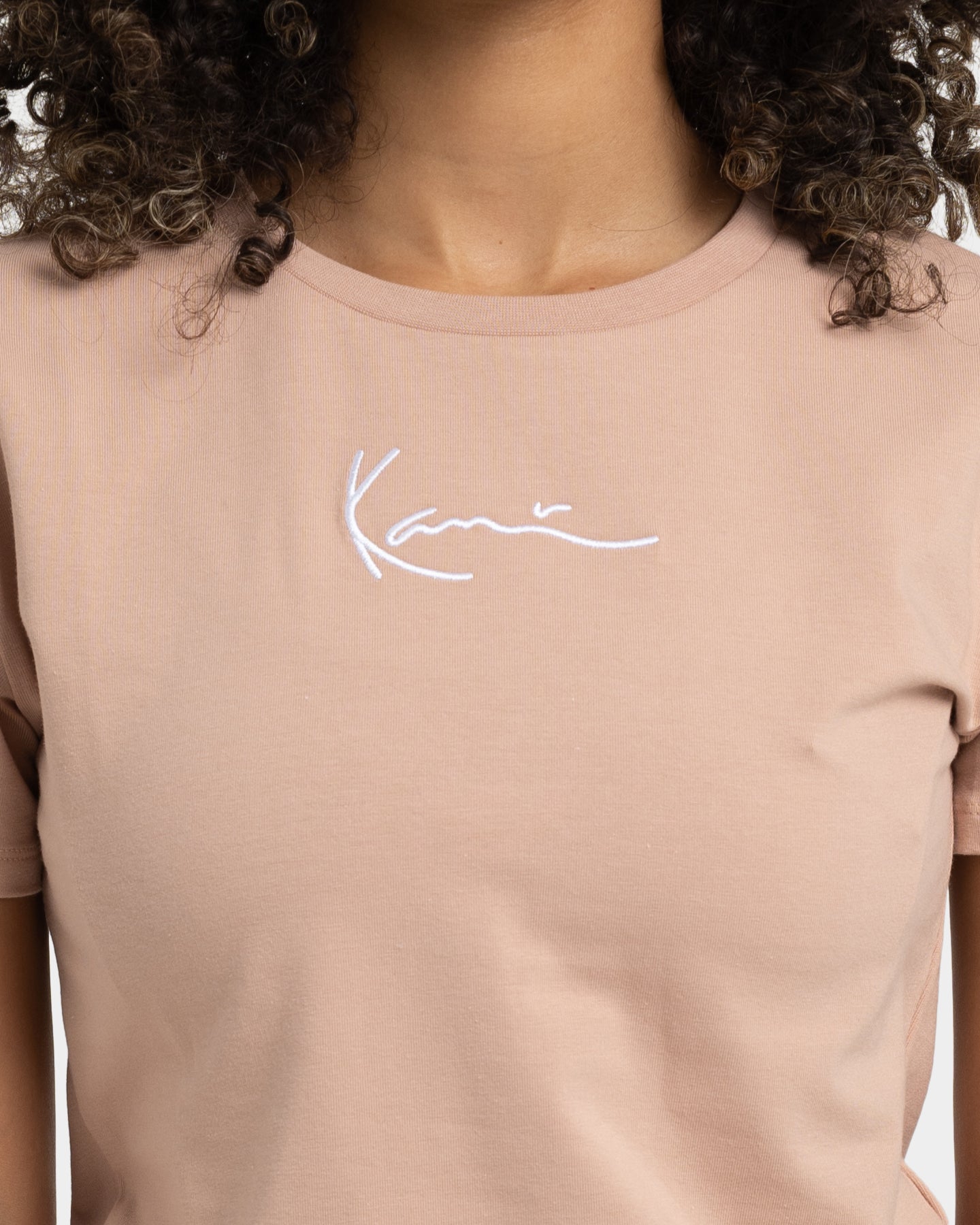 Karl Kani Women's Small Signature T-Shirt Dark Sand