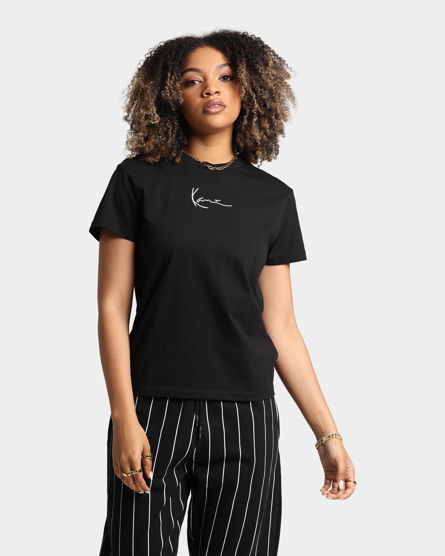 Karl Kani Women's Small Signature T-Shirt Black