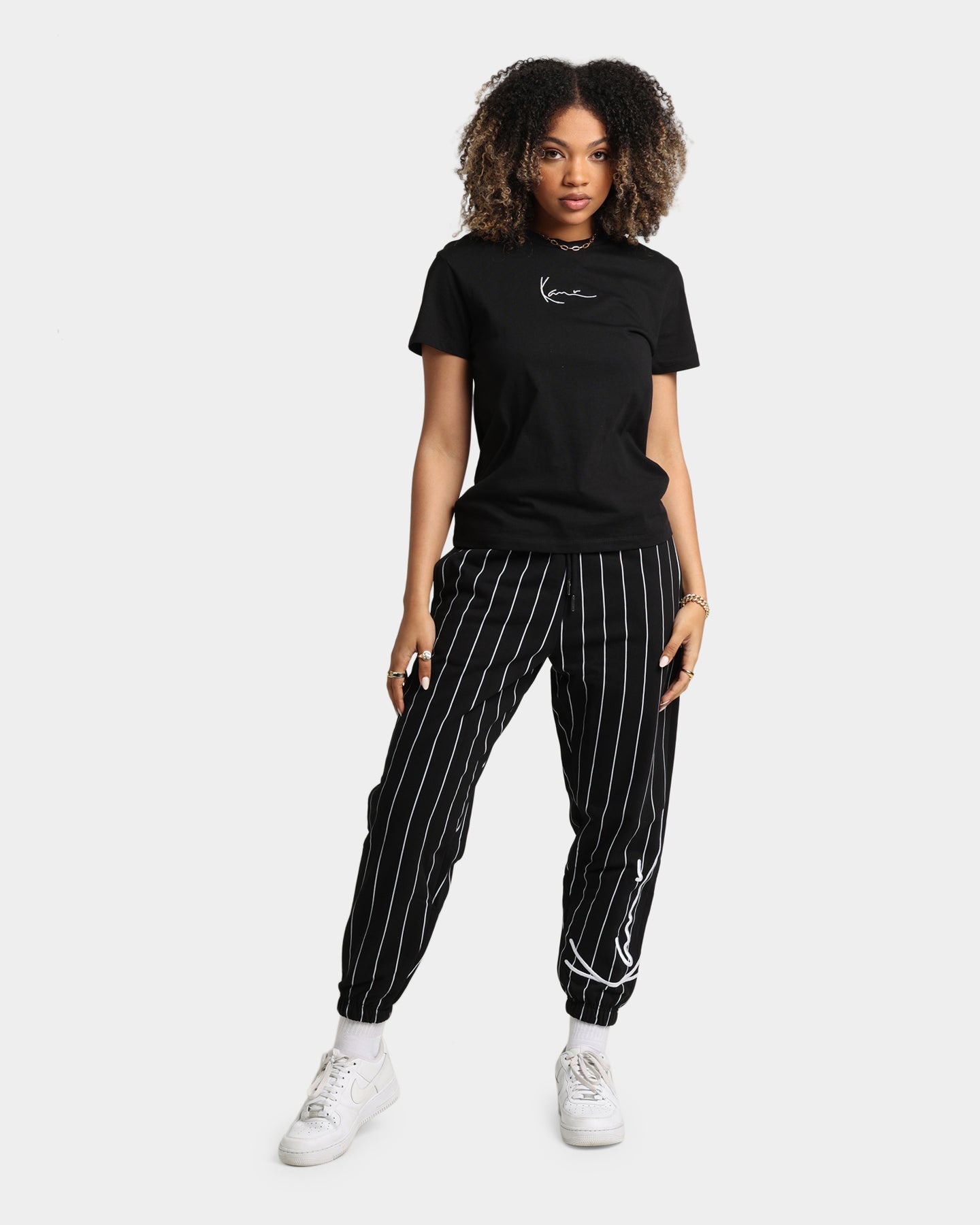 Karl Kani Women's Small Signature T-Shirt Black
