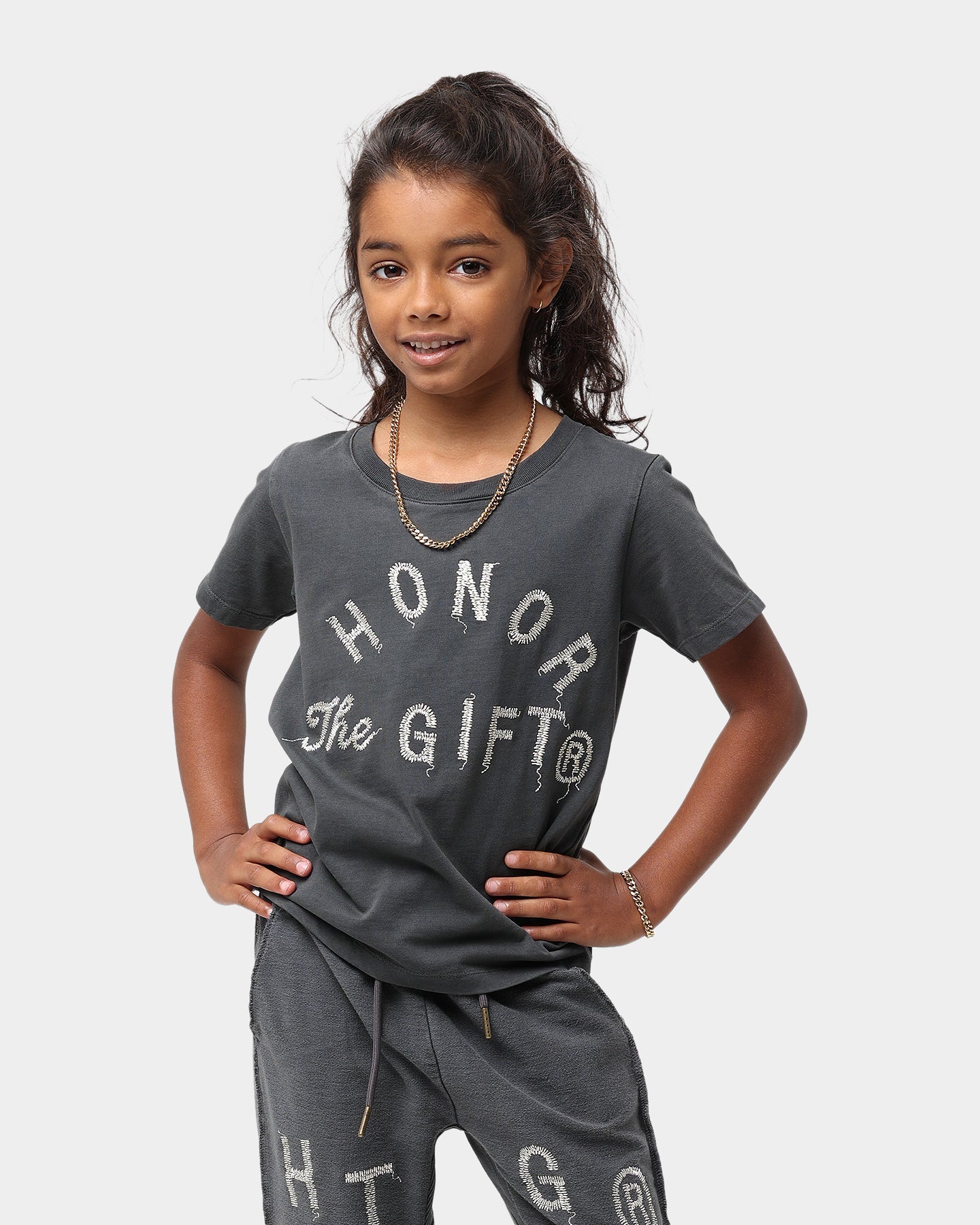 Honor The Gift Kids' Holiday Weathered T-Shirt Black