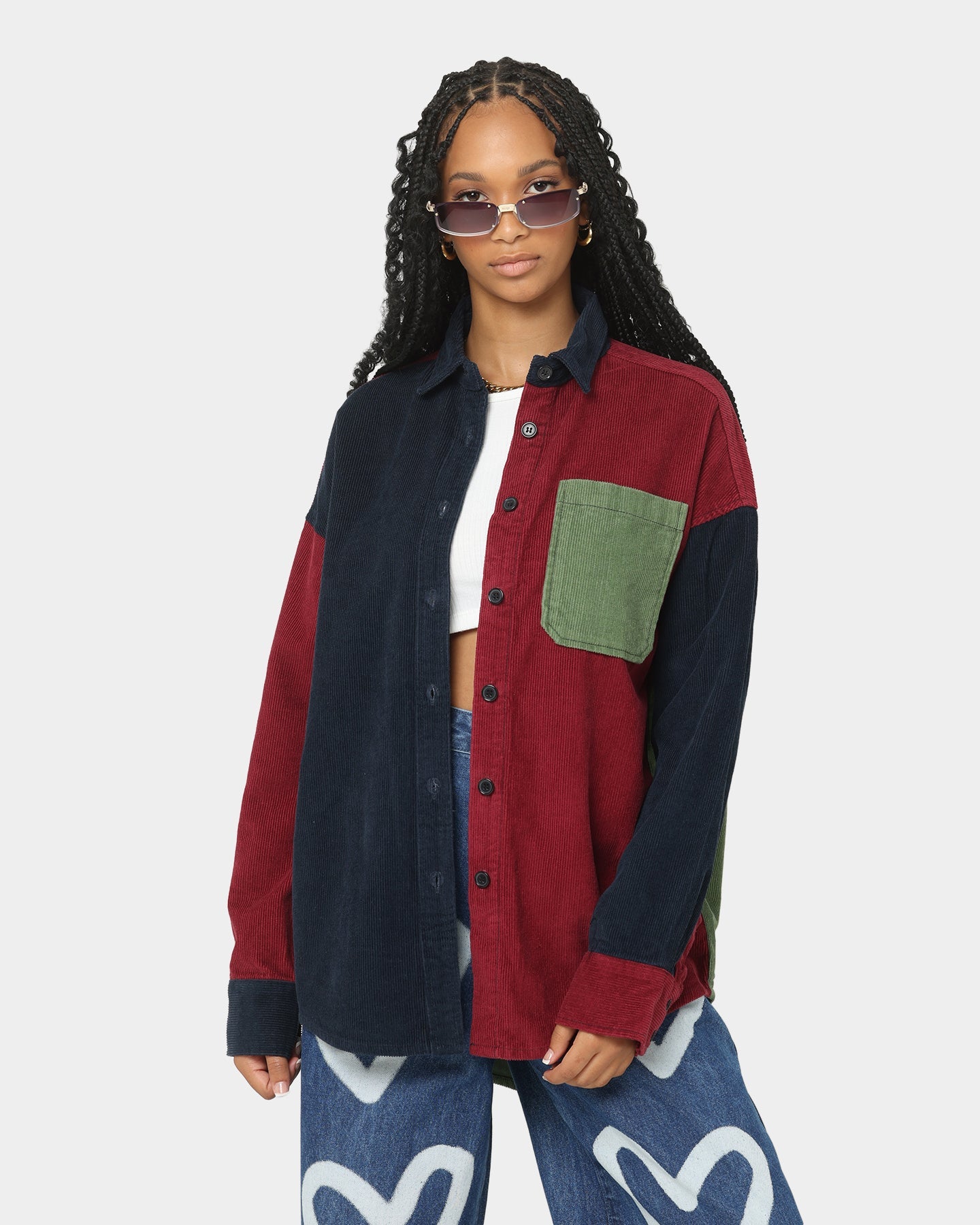 EN ES Women's Courage Cord Shirt Navy