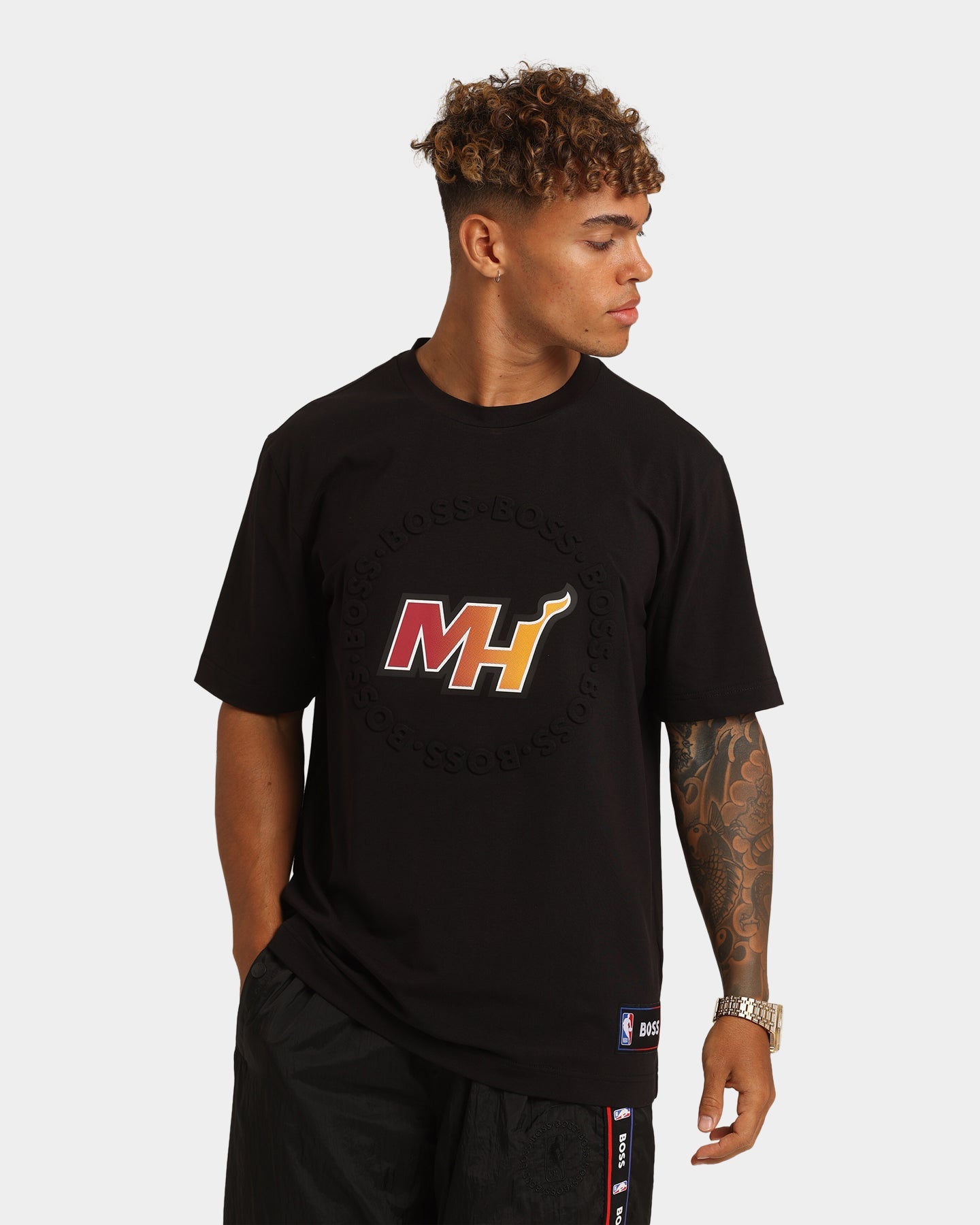 Hugo Boss Hugo Boss X NBA Basic Miami Heat Short Sleeve T-Shirt Black