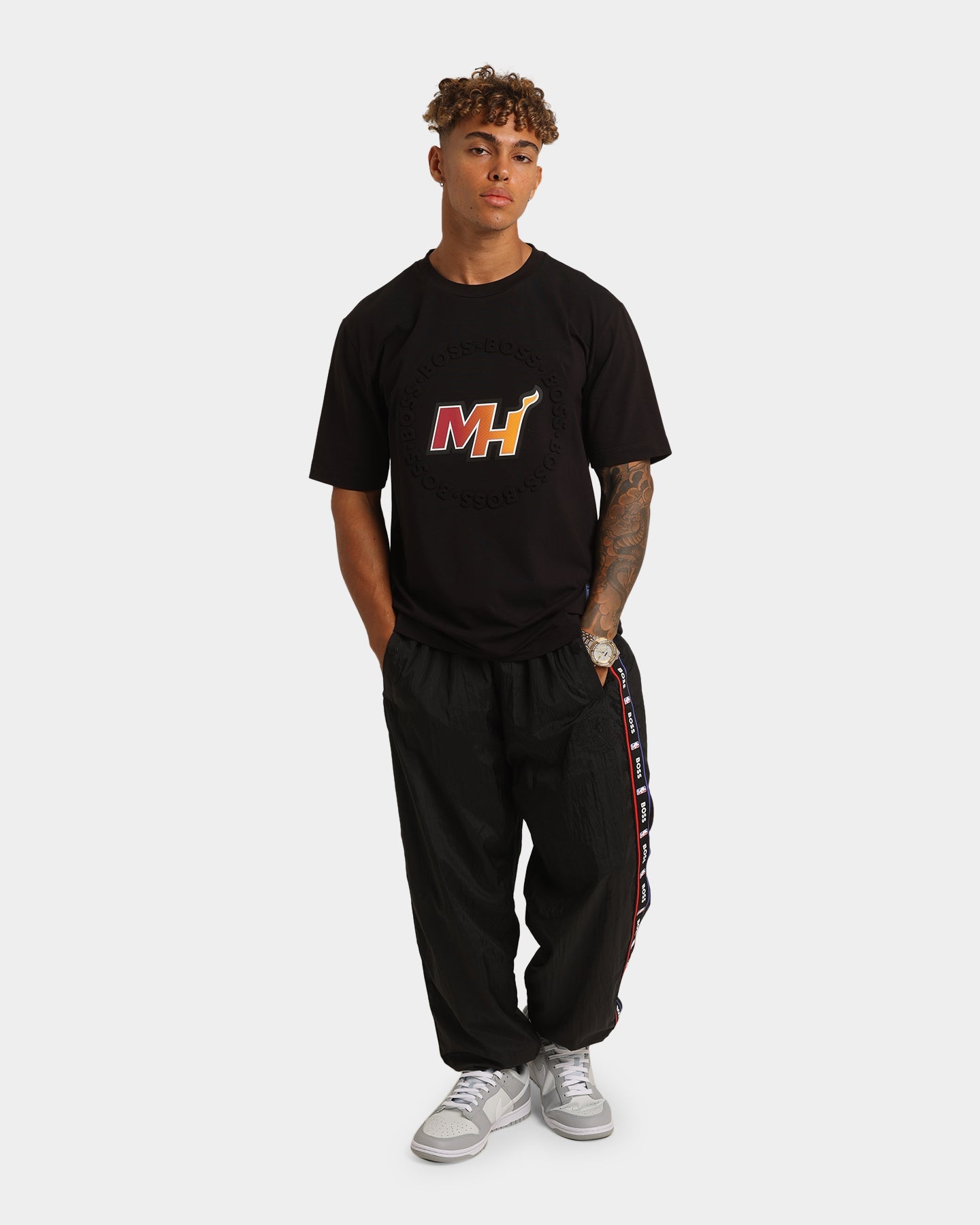 Hugo Boss Hugo Boss X NBA Basic Miami Heat Short Sleeve T-Shirt Black