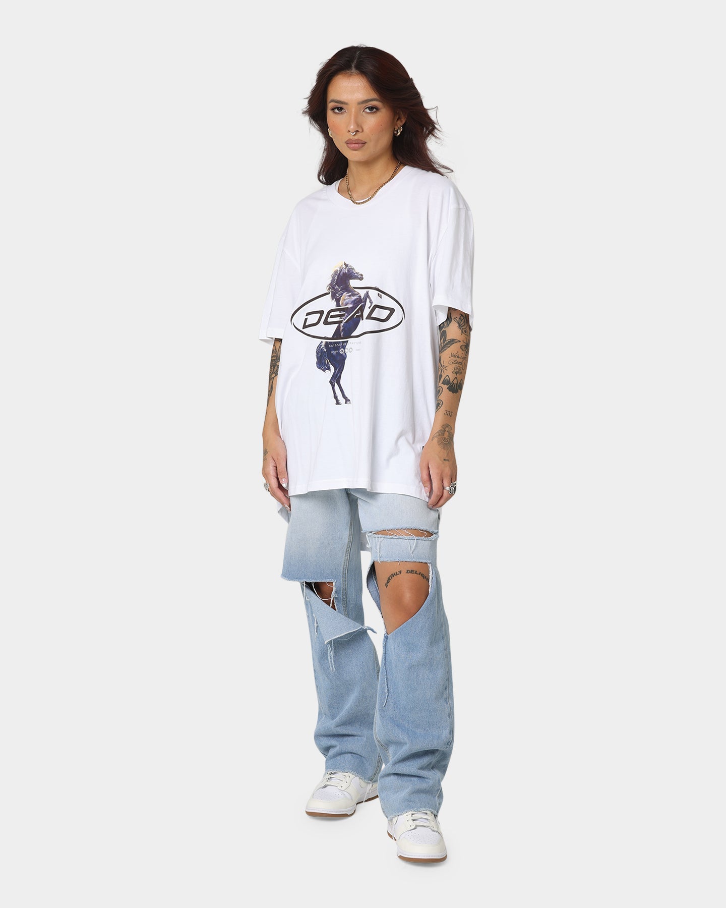 Dead Studios Till We Ride T-Shirt White/Black Style001