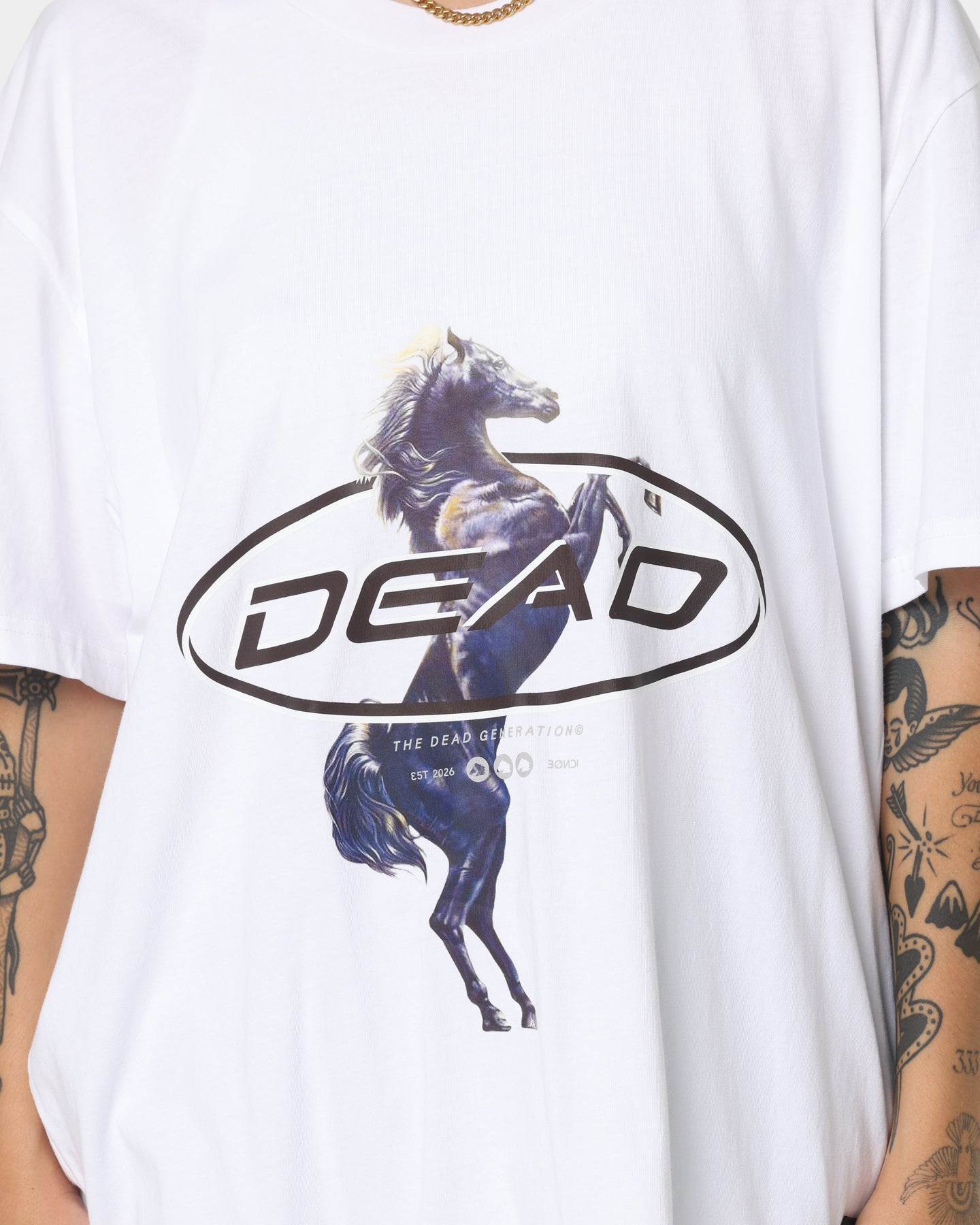 Dead Studios Till We Ride T-Shirt White/Black Style001