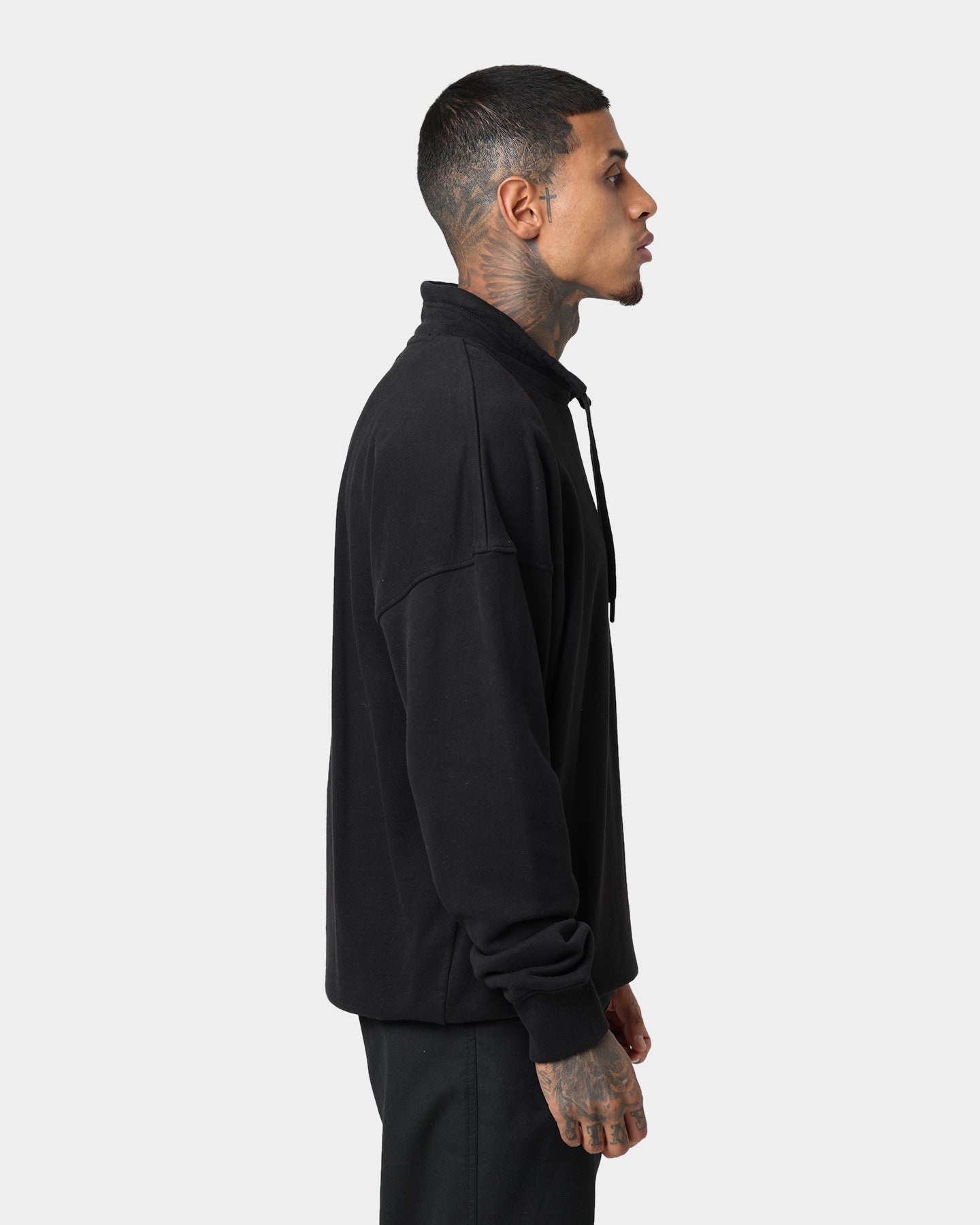 Calvin Klein Monogram Funnel Neck Sweatshirt CK Black