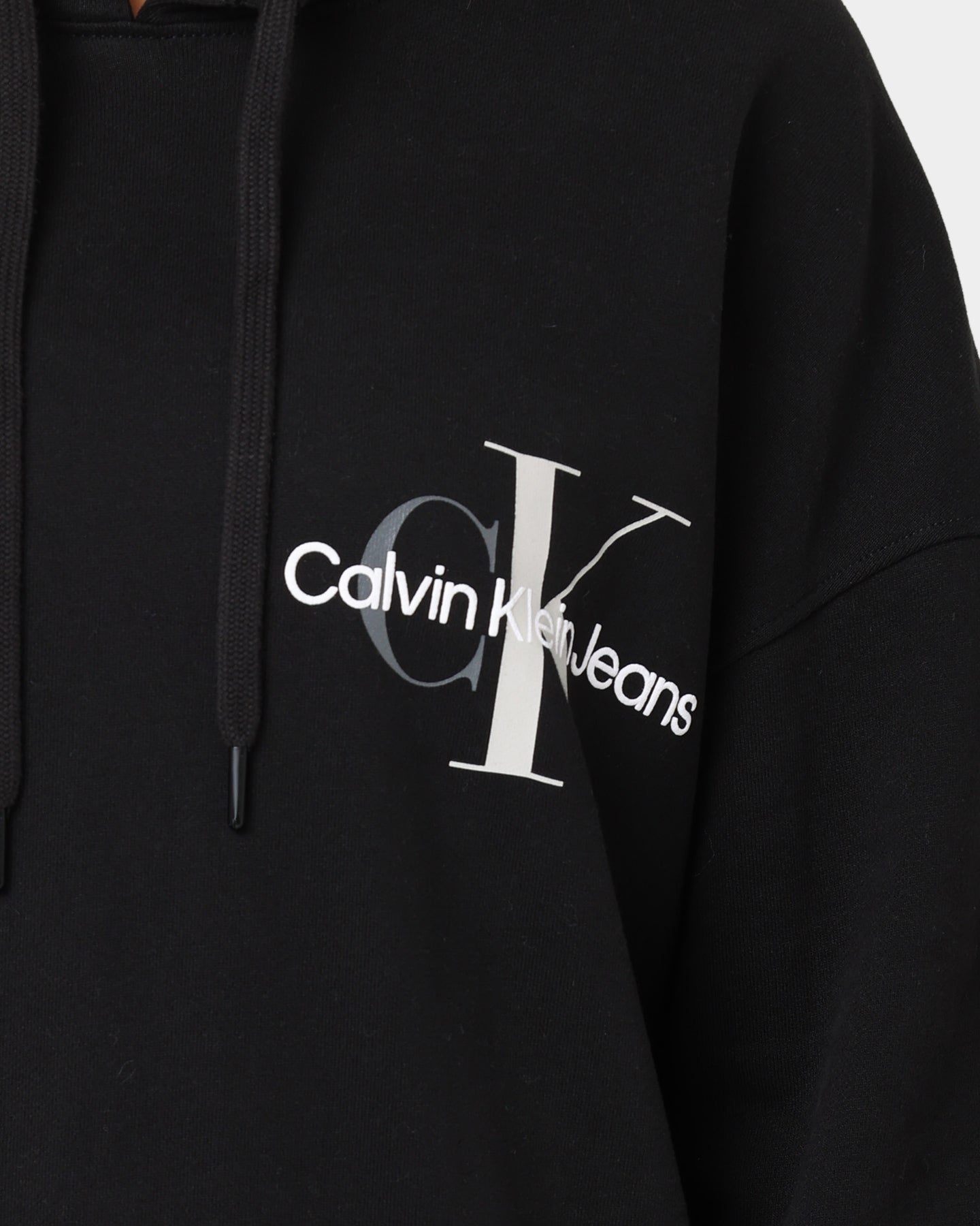 Calvin Klein Monogram Funnel Neck Sweatshirt CK Black Style001