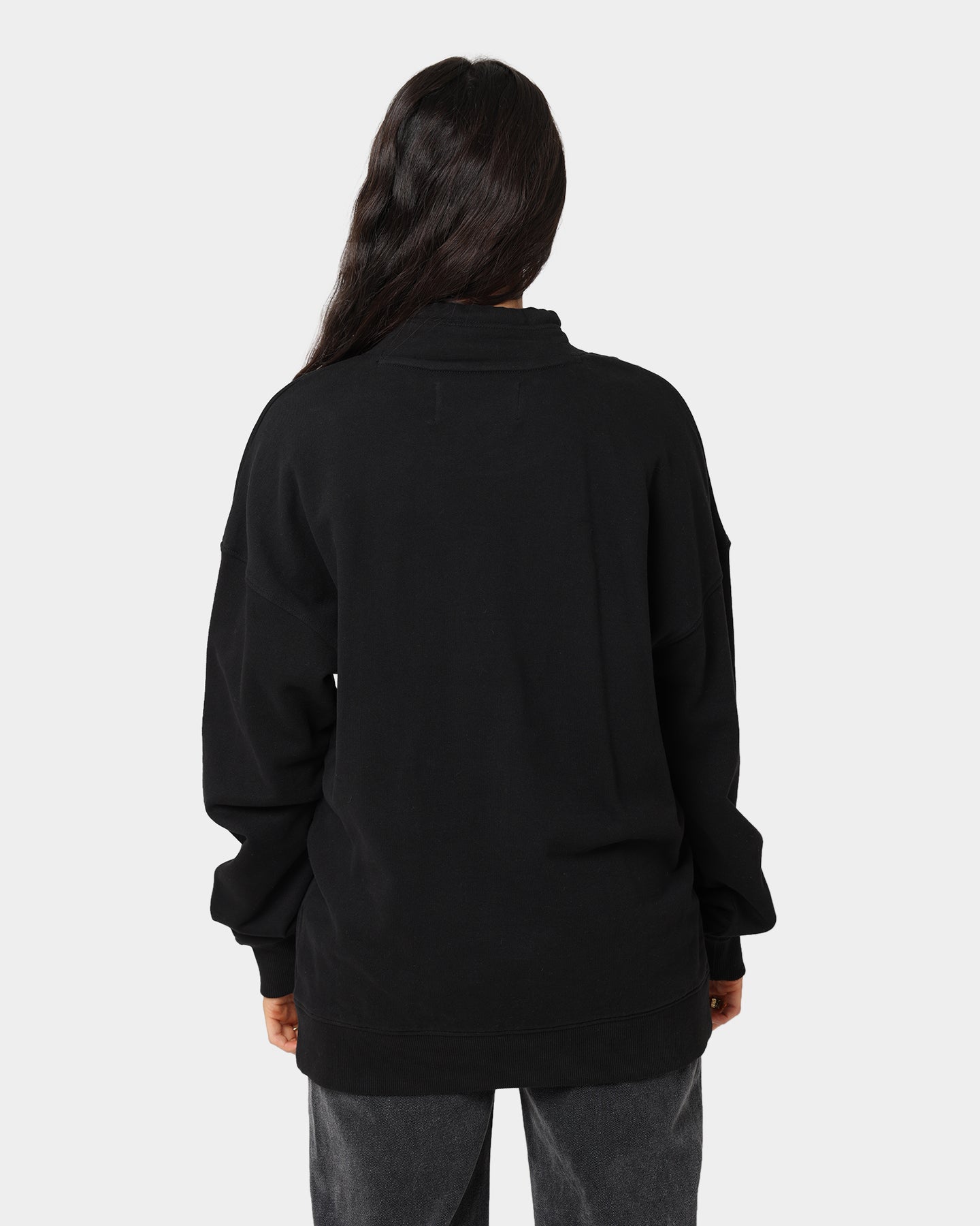 Calvin Klein Monogram Funnel Neck Sweatshirt CK Black Style001